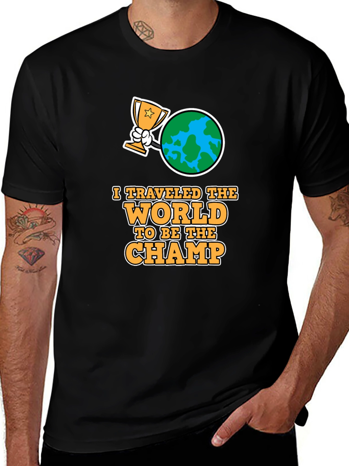 World Traveler Champ Black T-Shirt