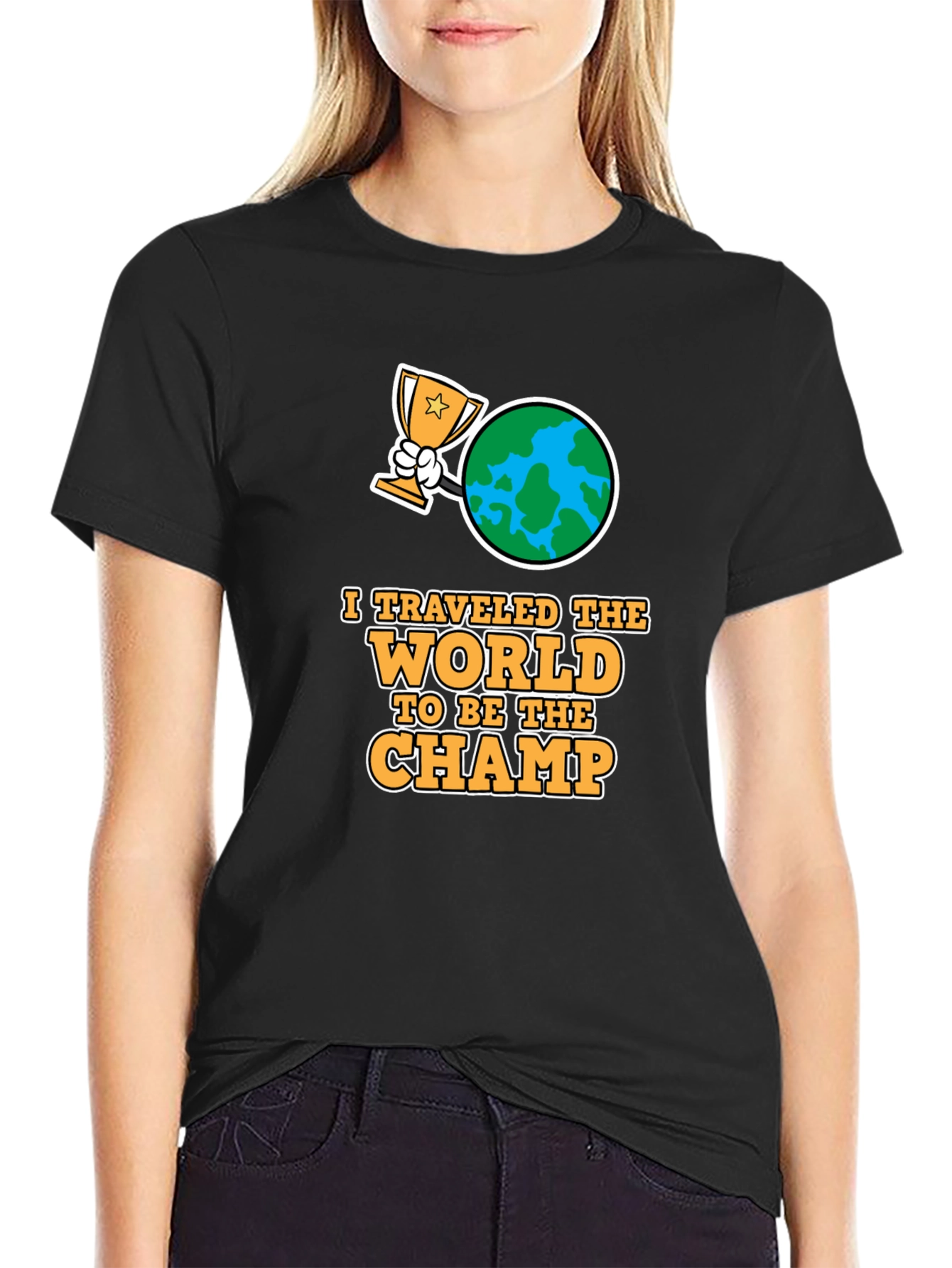 World Traveler Champ Black T-Shirt
