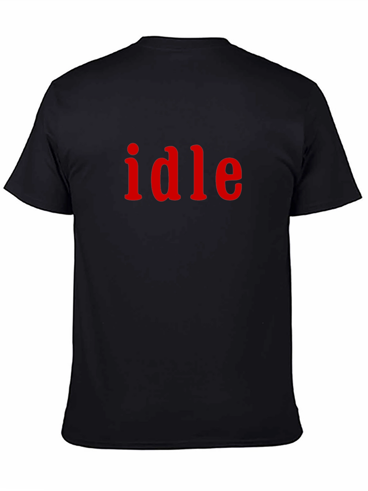 Idle T-Shirt - Red Text on Black