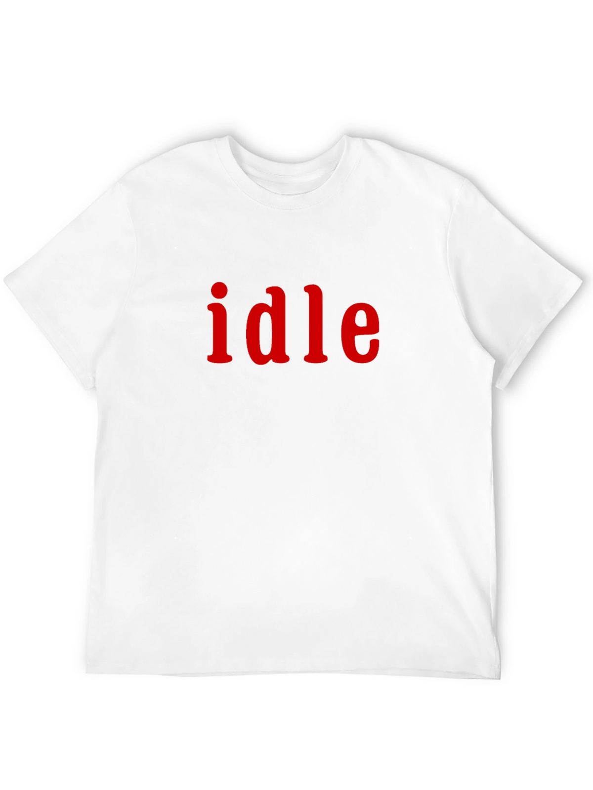 Idle T-Shirt - Red Text on Black