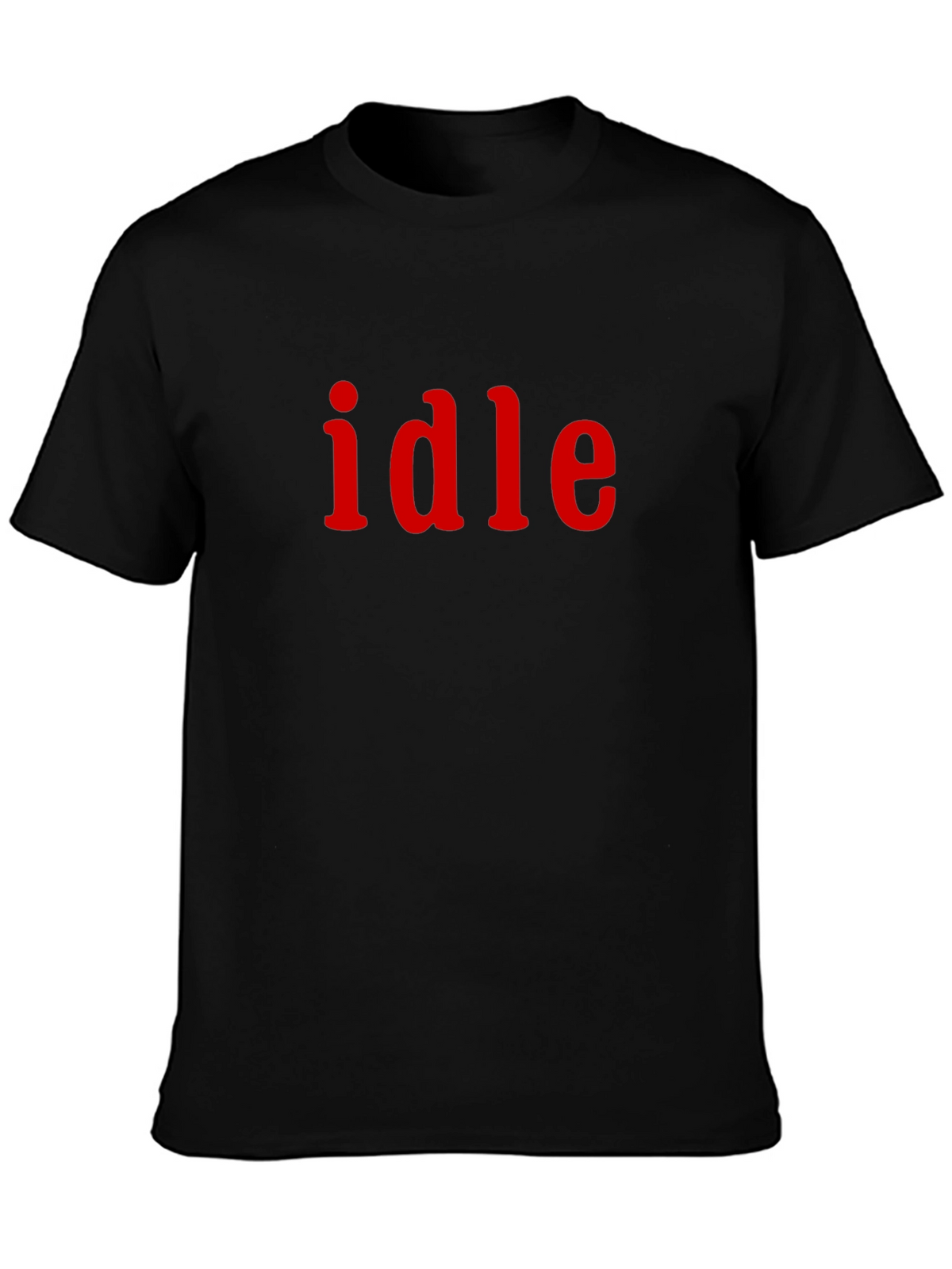 Idle T-Shirt - Red Text on Black