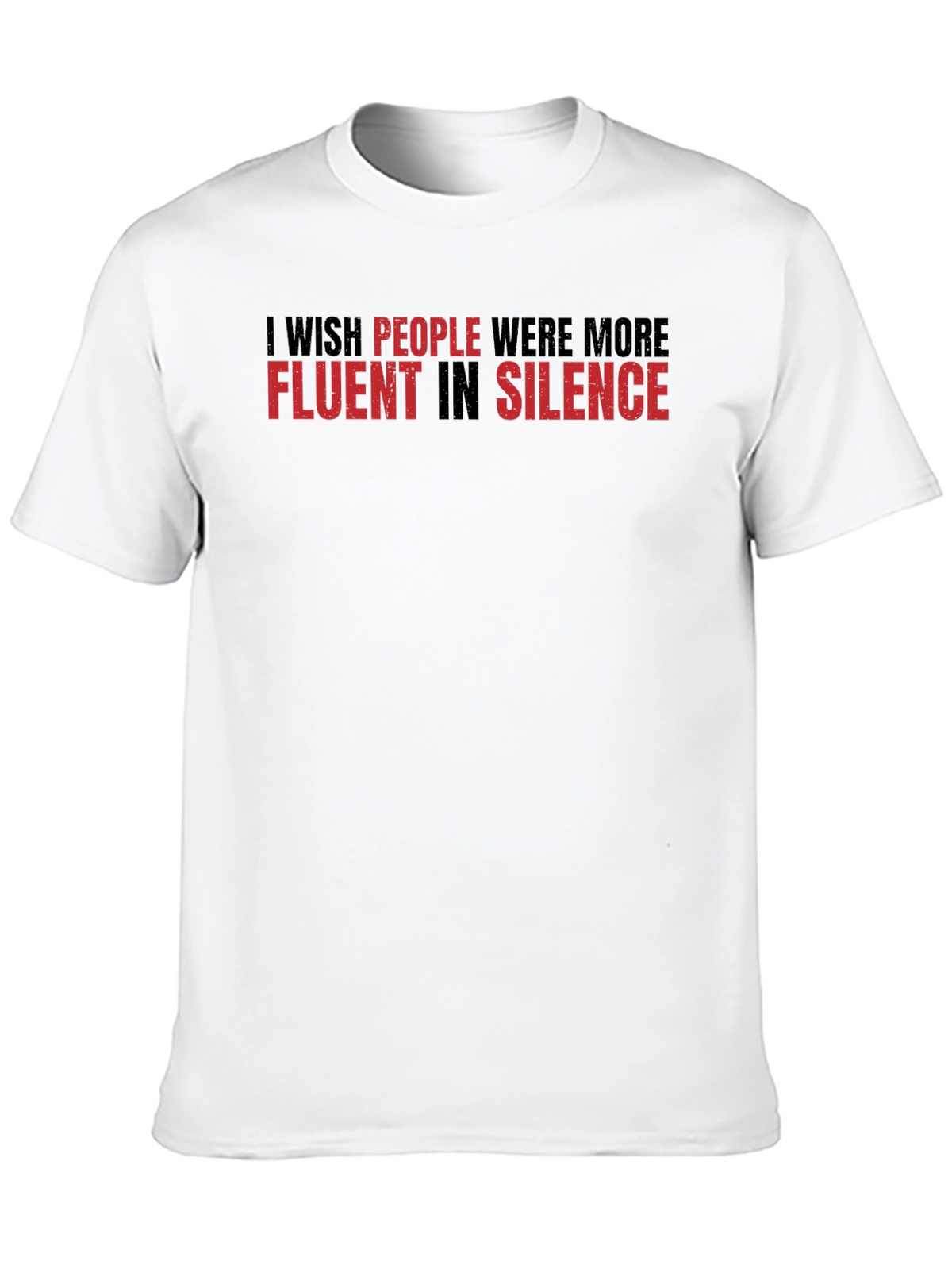 Fluent in Silence Graphic Tee - Black Cotton T-Shirt