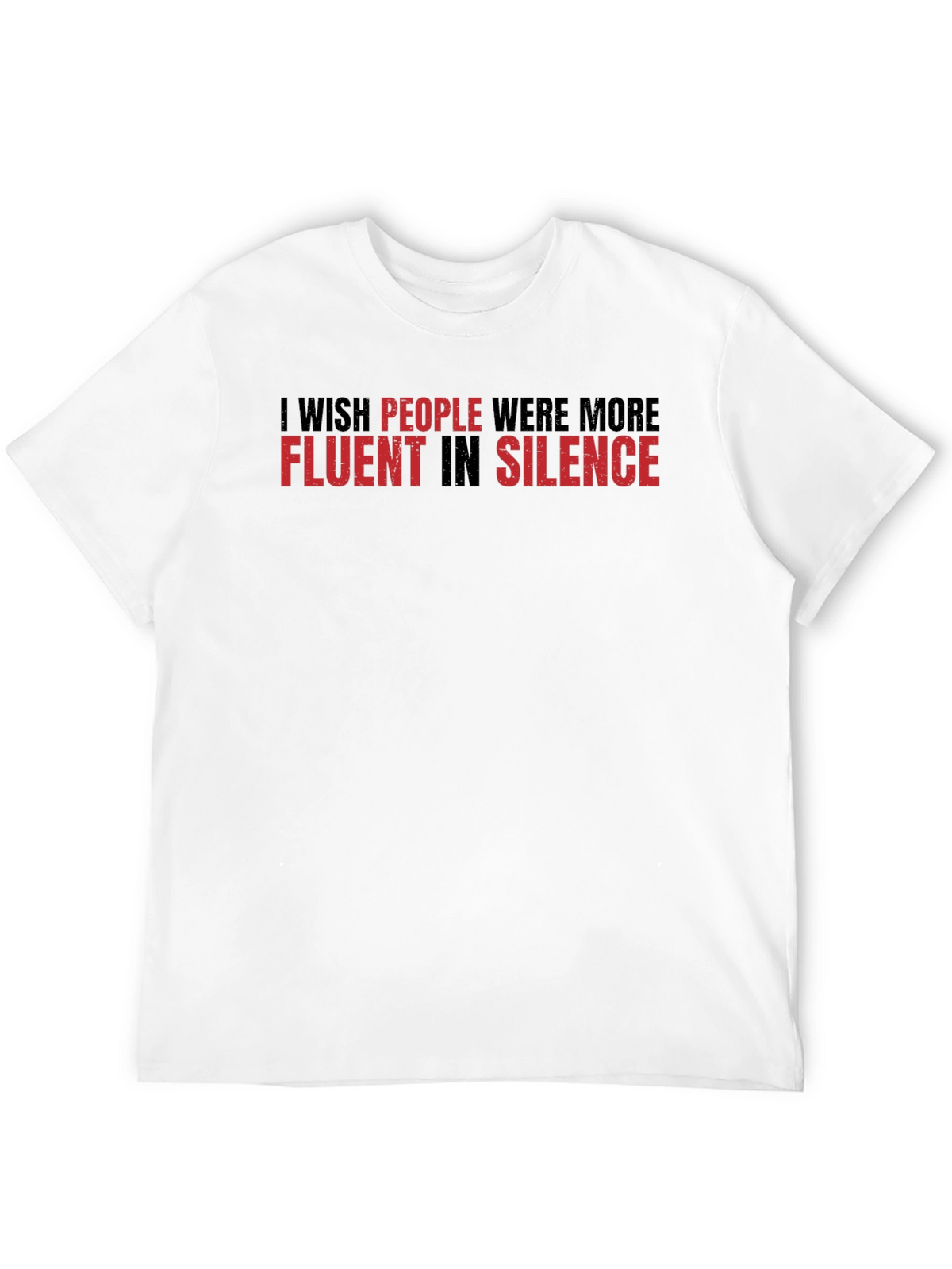 Fluent in Silence Graphic Tee - Black Cotton T-Shirt