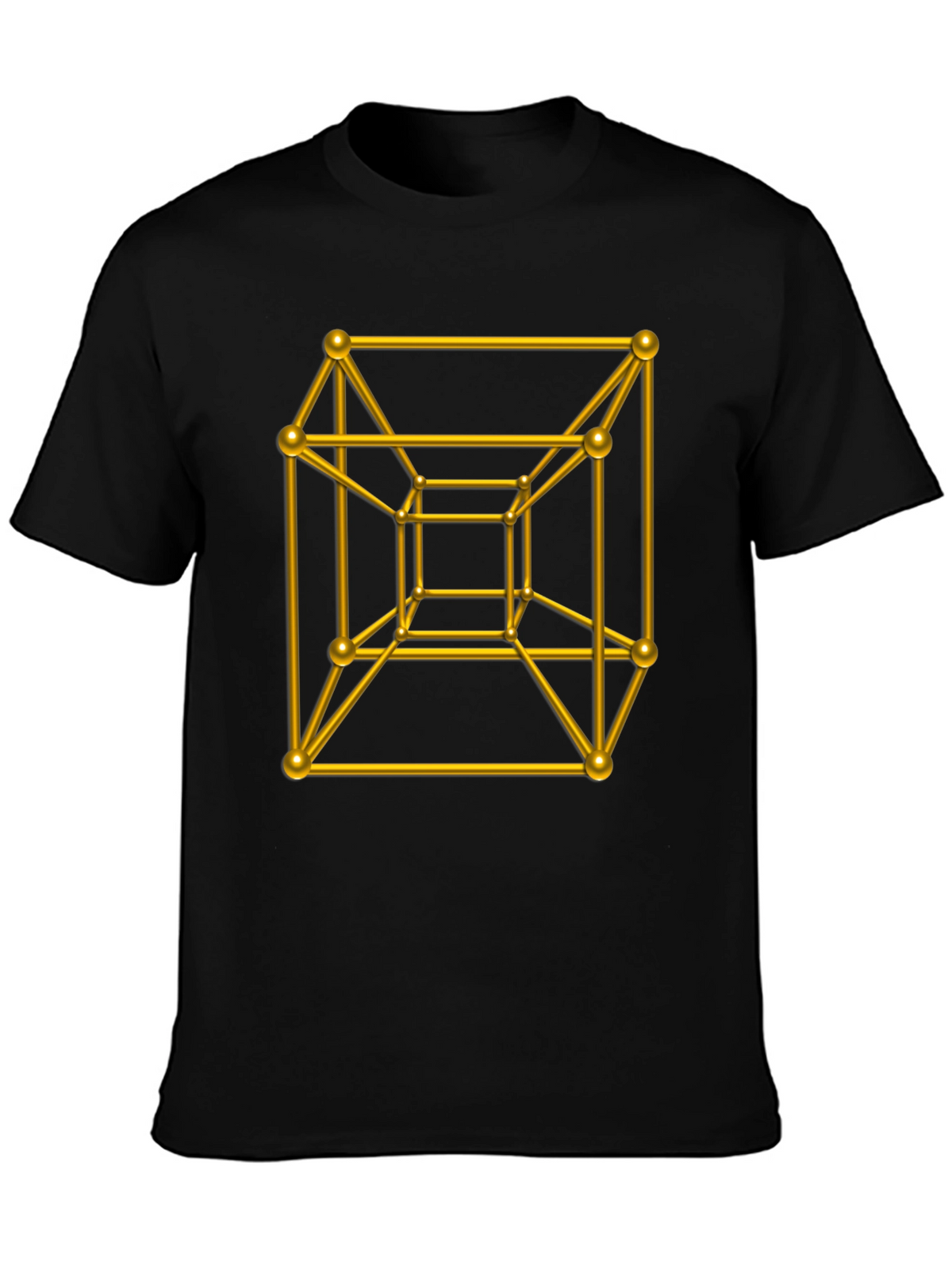 Geometric Cube T-Shirt - Black Graphic Tee
