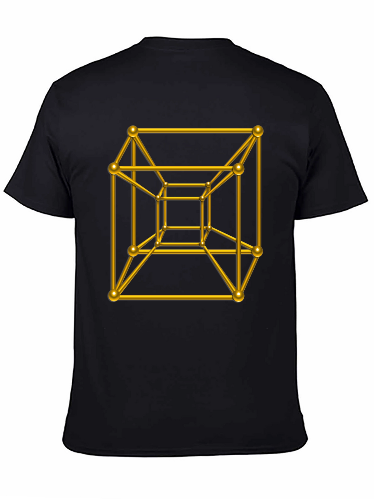 Geometric Cube T-Shirt - Black Graphic Tee