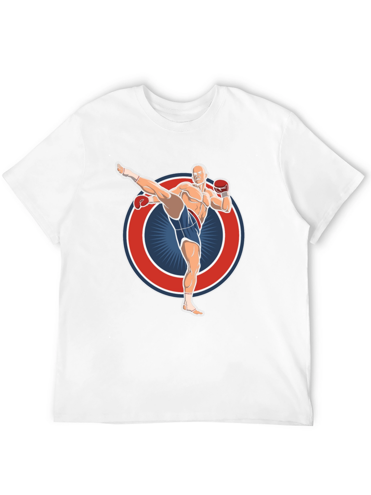 Kickboxing Graphic Tee - Black Cotton T-Shirt