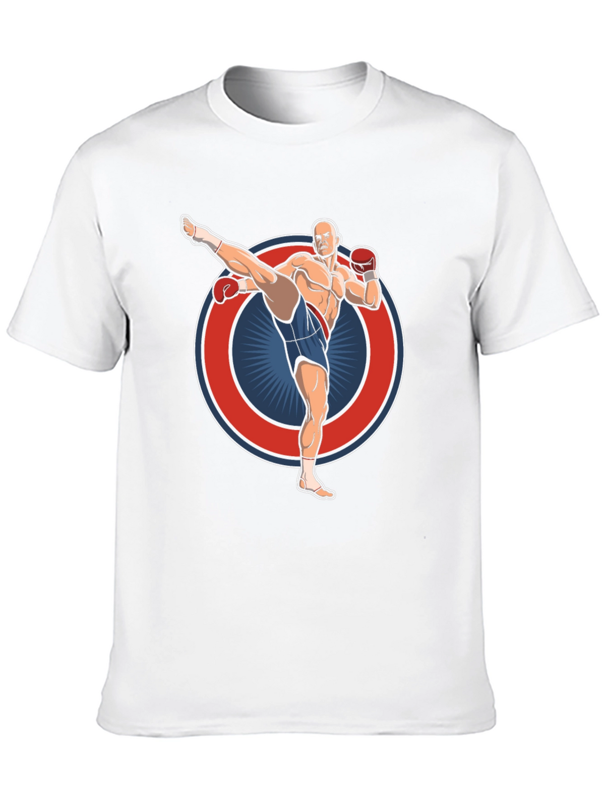Kickboxing Graphic Tee - Black Cotton T-Shirt