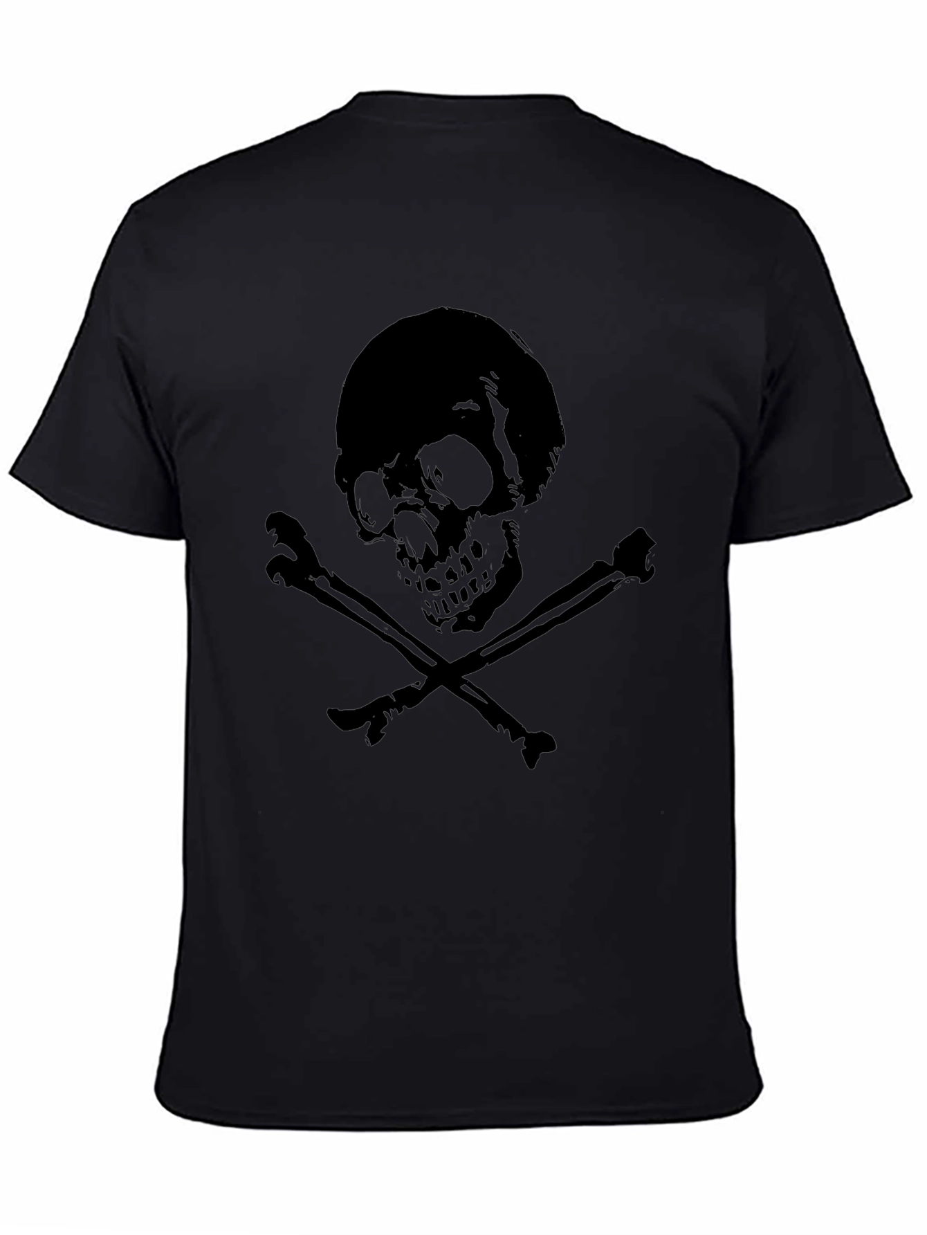 Skull & Crossbones Graphic Tee - Mens Black T-Shirt