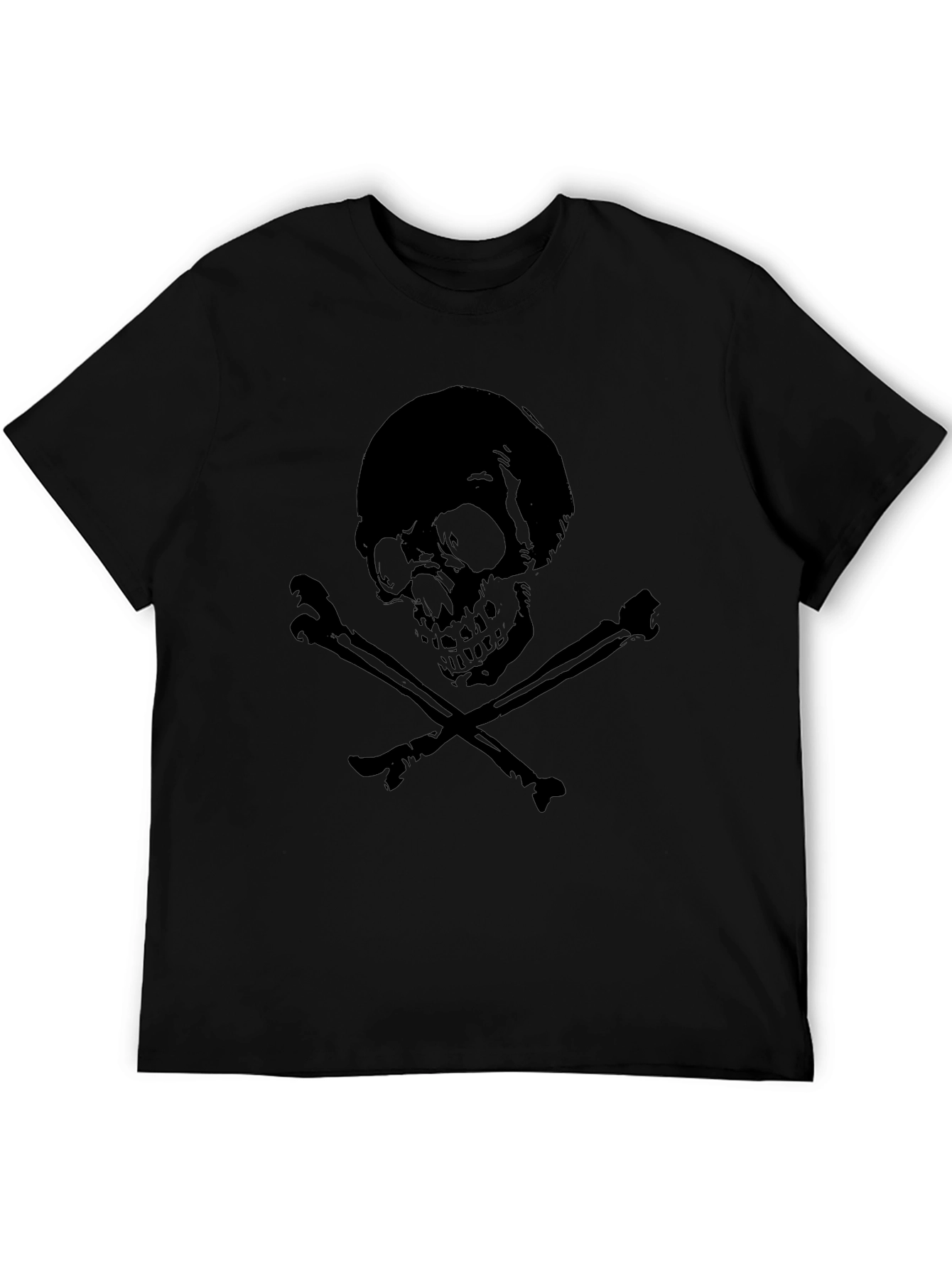 Skull & Crossbones Graphic Tee - Mens Black T-Shirt