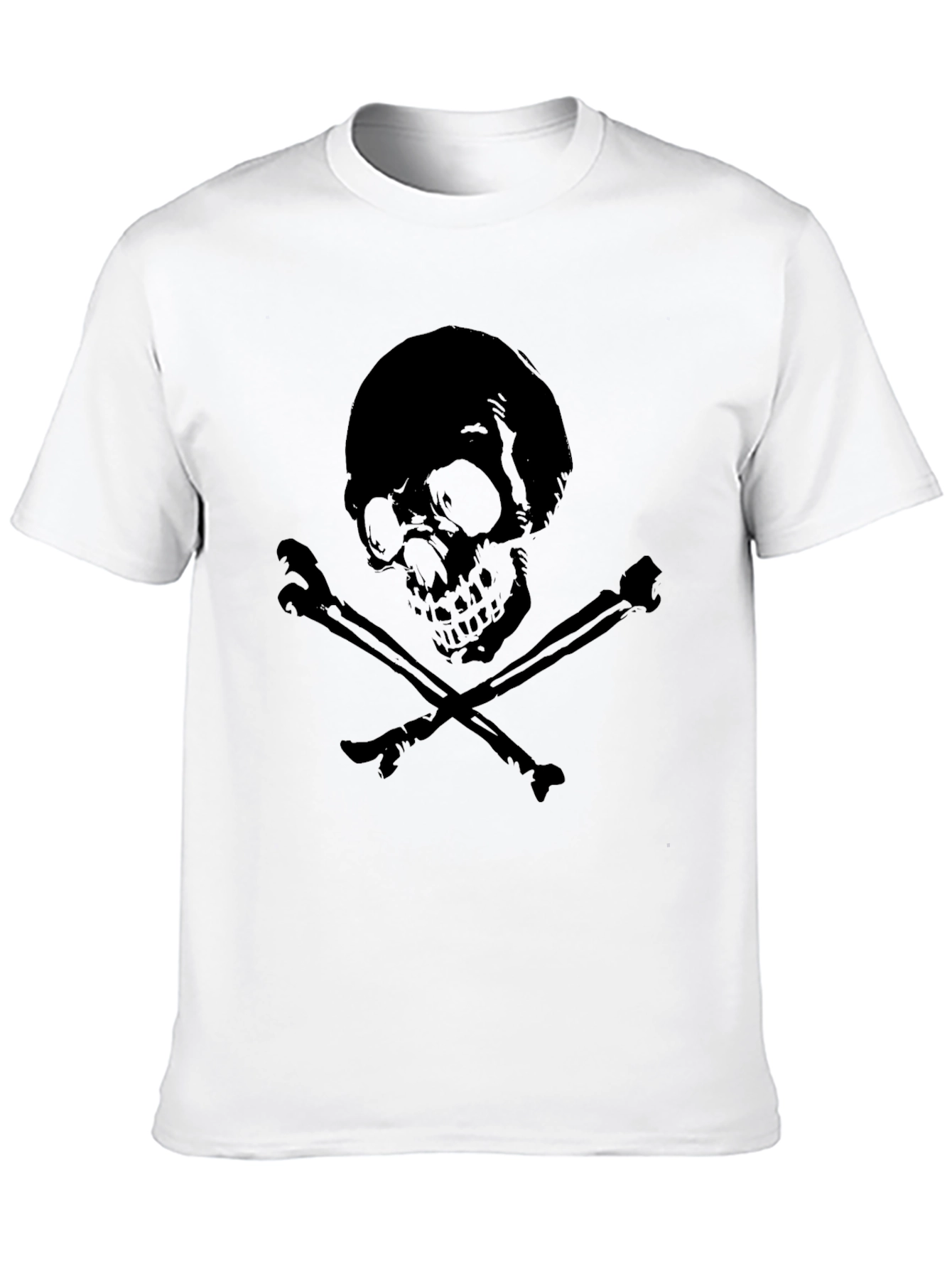 Skull & Crossbones Graphic Tee - Mens Black T-Shirt