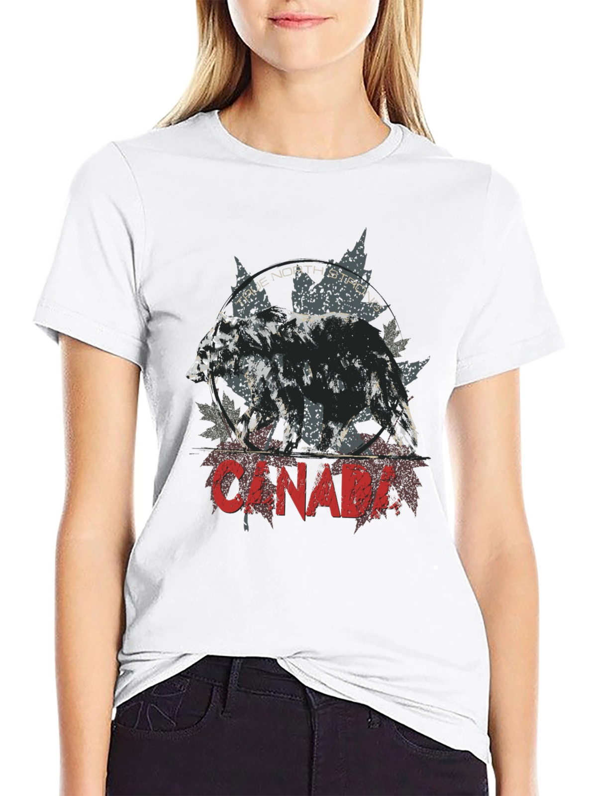 Canada Bear Graphic Tee - True North Strong