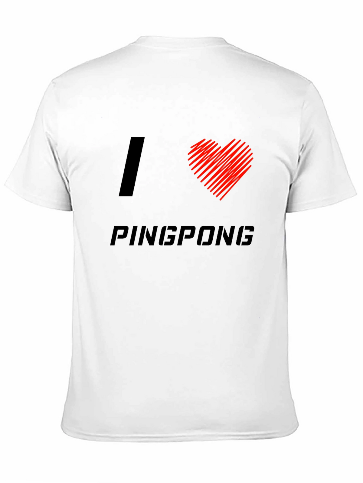 I Love Pingpong Black T-Shirt