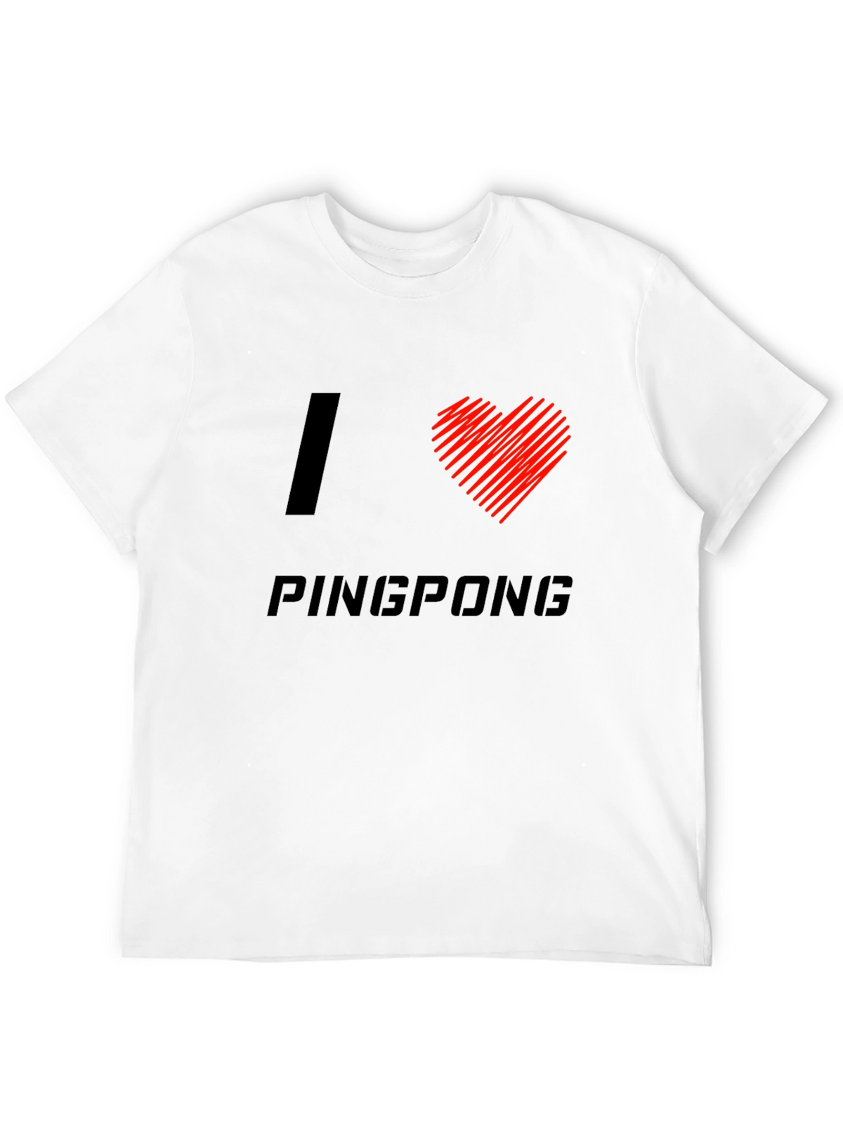 I Love Pingpong Black T-Shirt