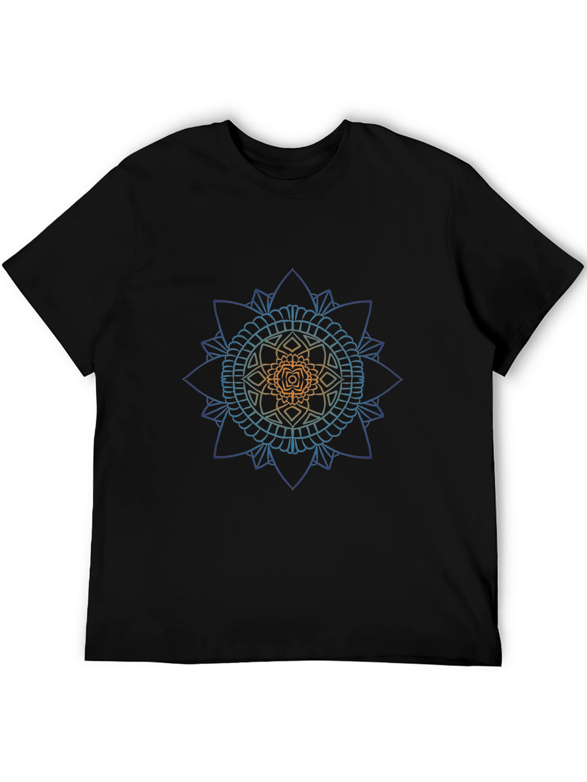 Mandala Graphic Print Tee - Black