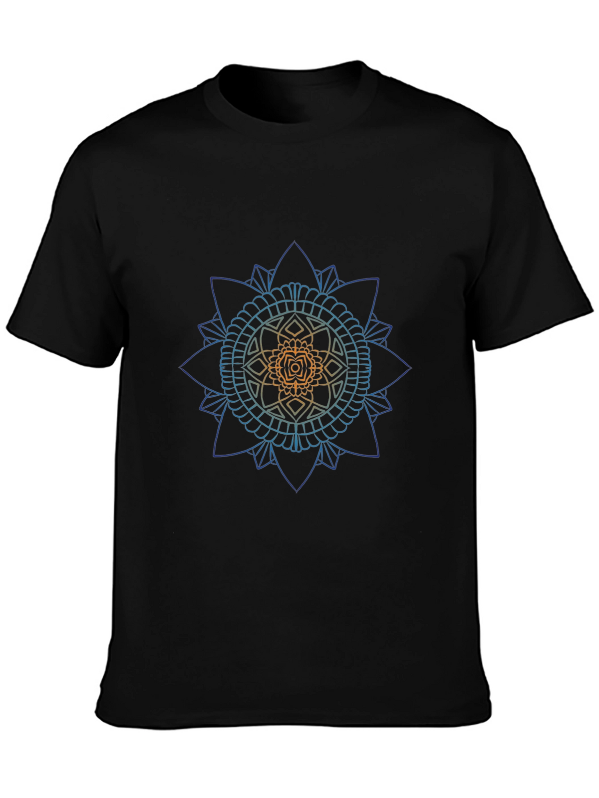 Mandala Graphic Print Tee - Black