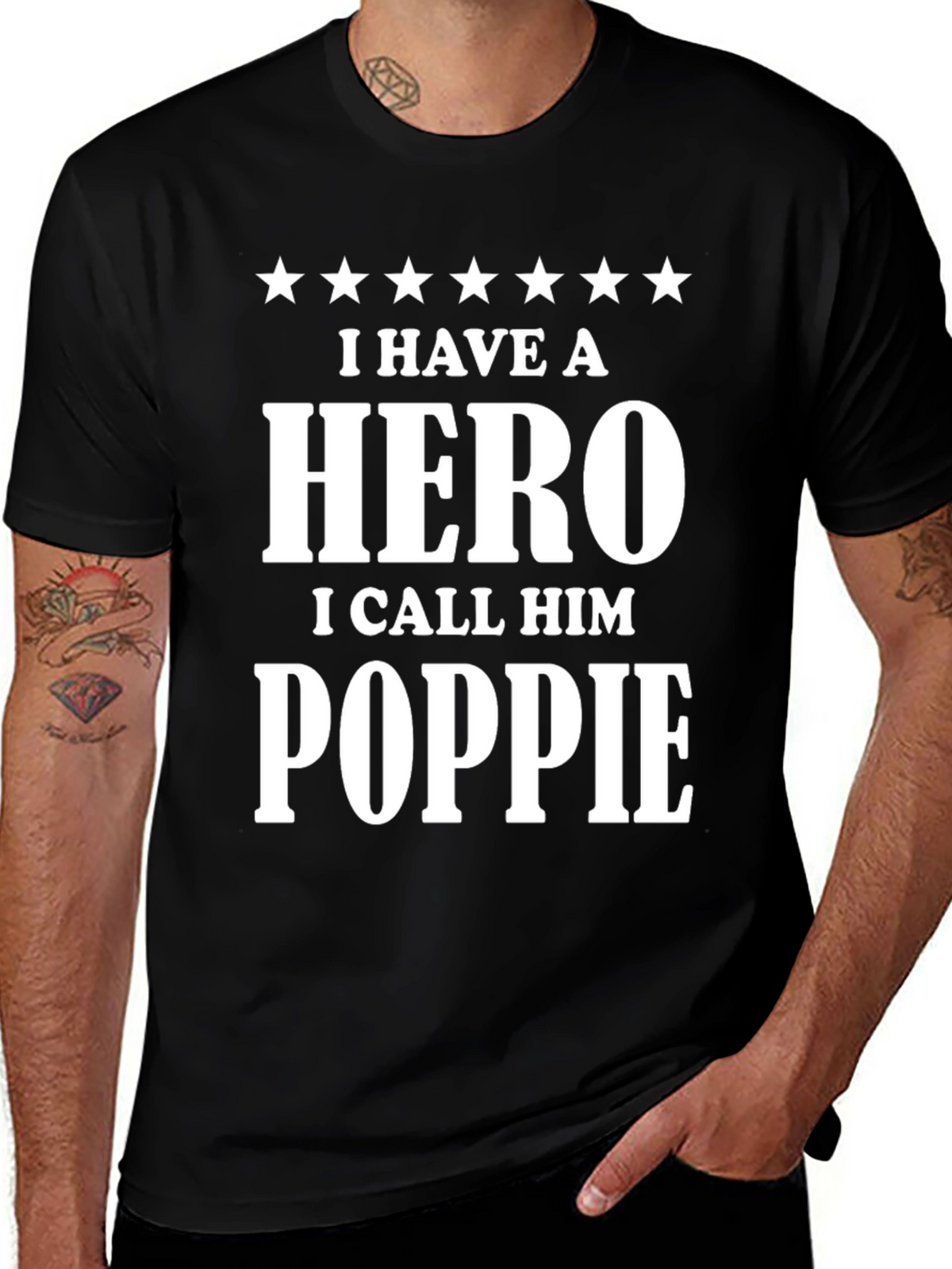 Hero Poppie T-Shirt - Gift for Grandpa
