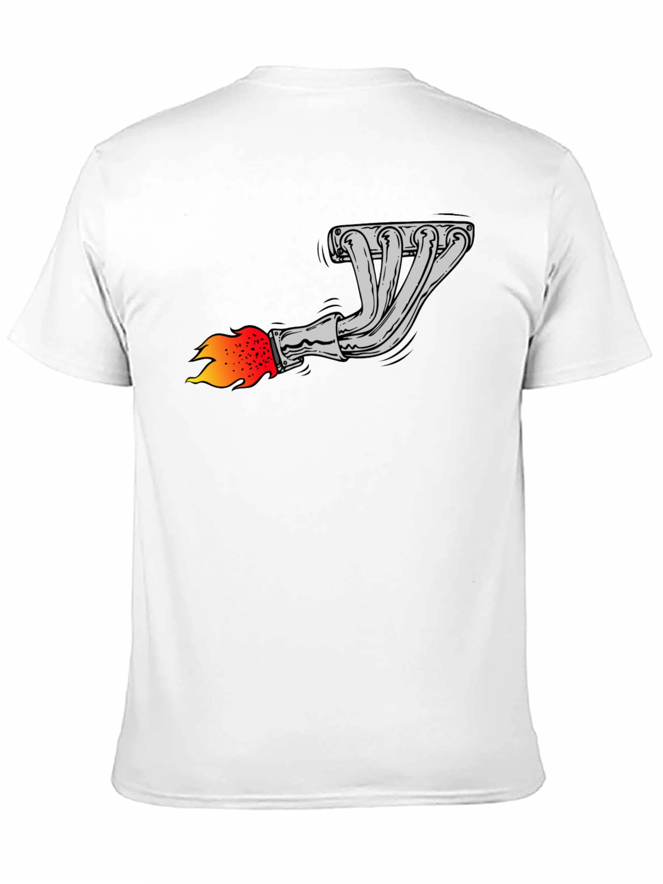Flame Exhaust Graphic Tee - Black