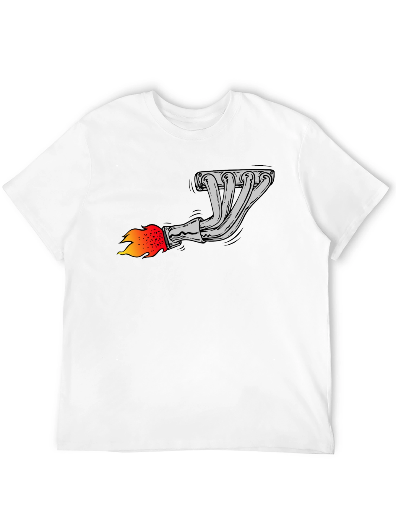 Flame Exhaust Graphic Tee - Black