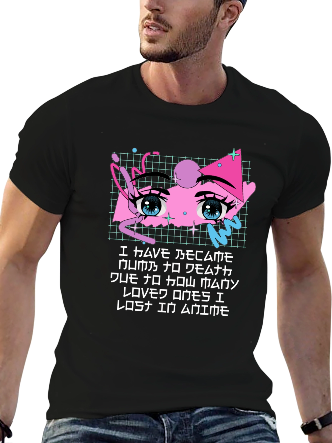 Anime Eyes Graphic T-Shirt - Soft Cotton Blend