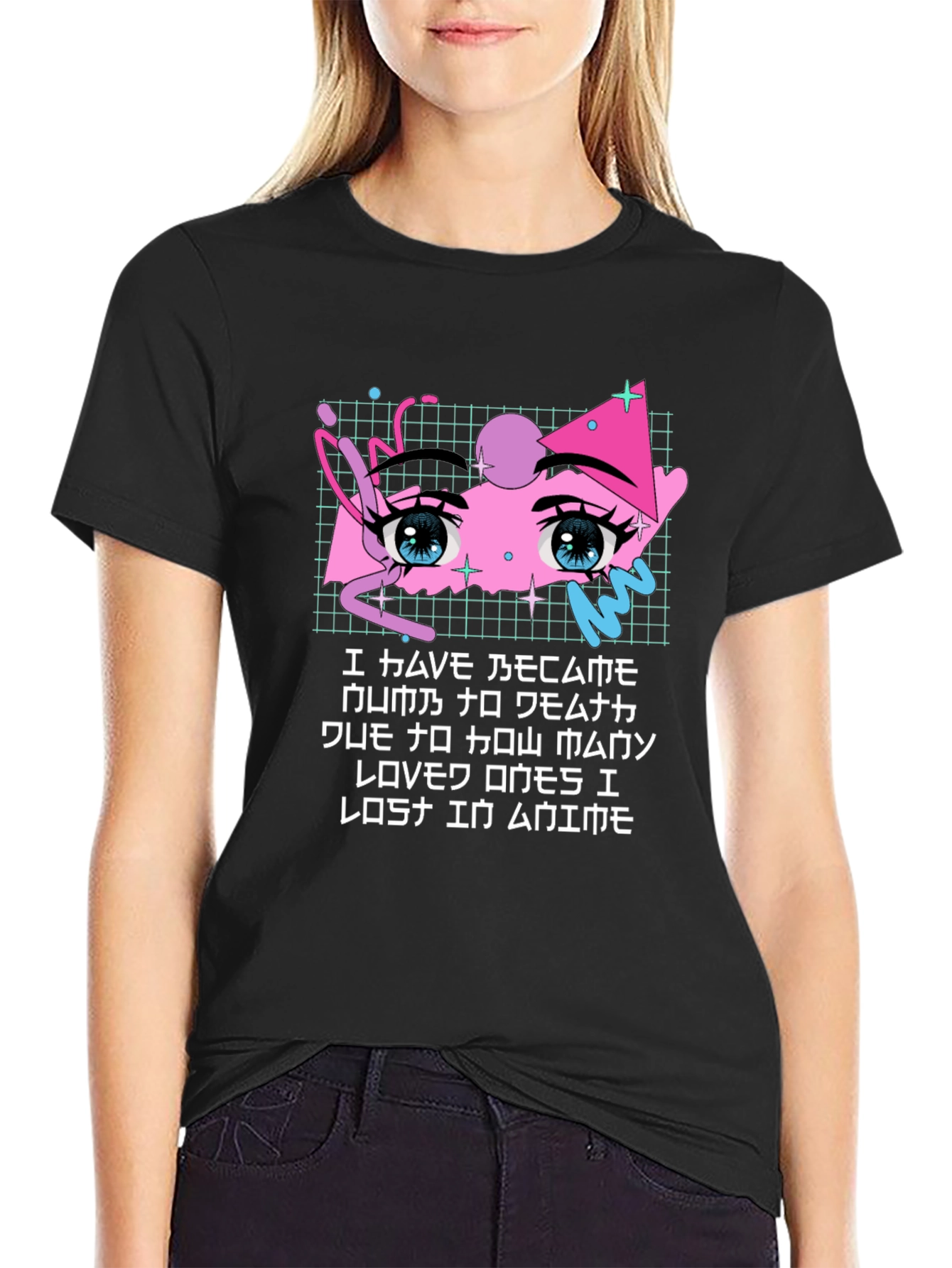 Anime Eyes Graphic T-Shirt - Soft Cotton Blend