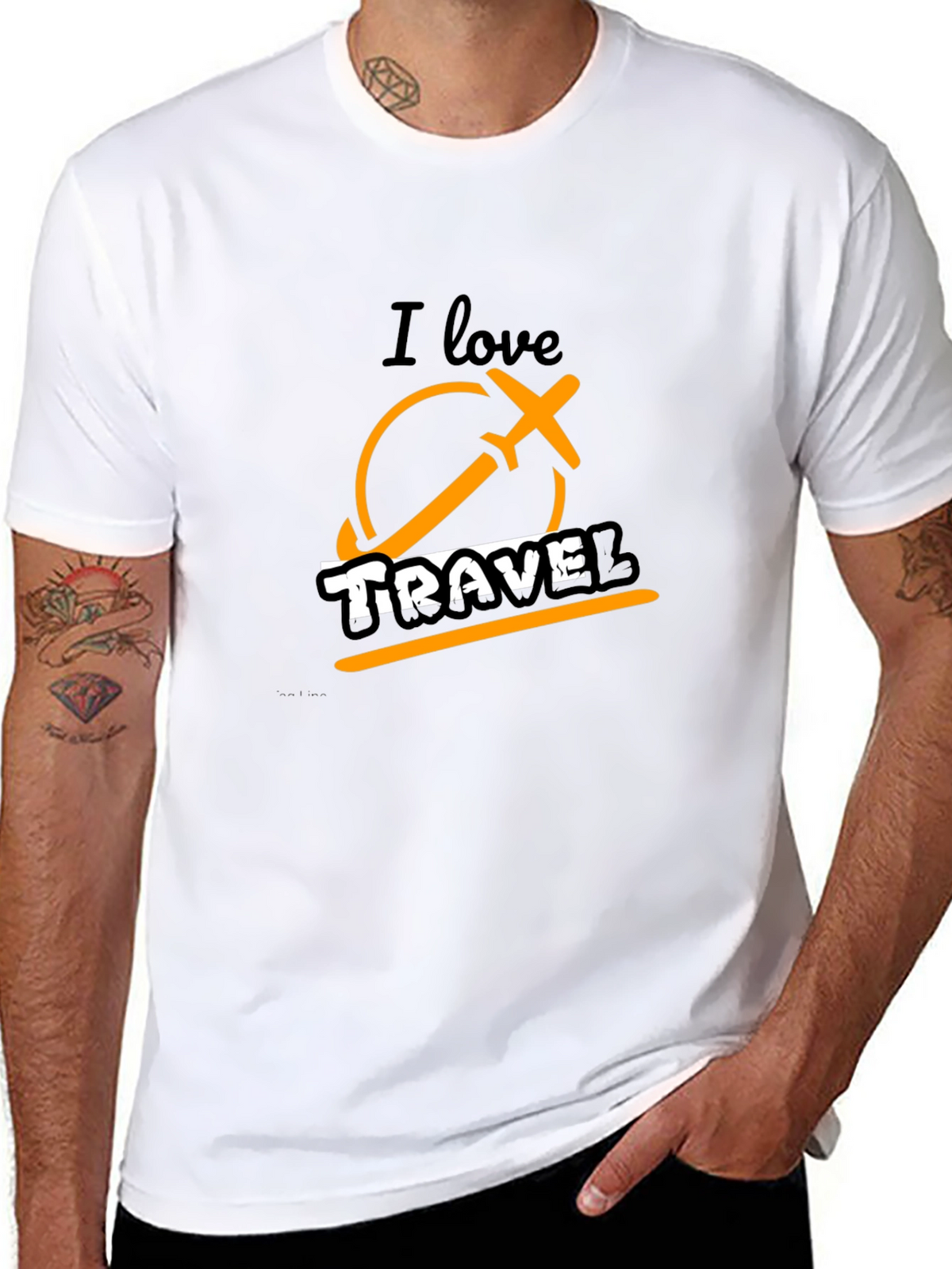 I Love Travel Black Graphic Tee
