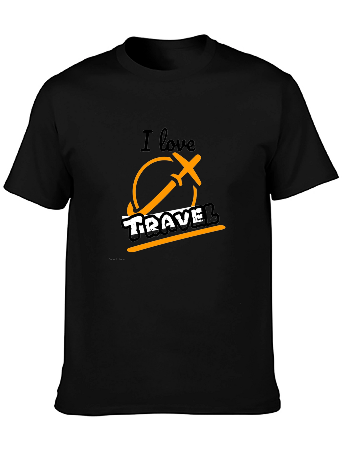 I Love Travel Black Graphic Tee