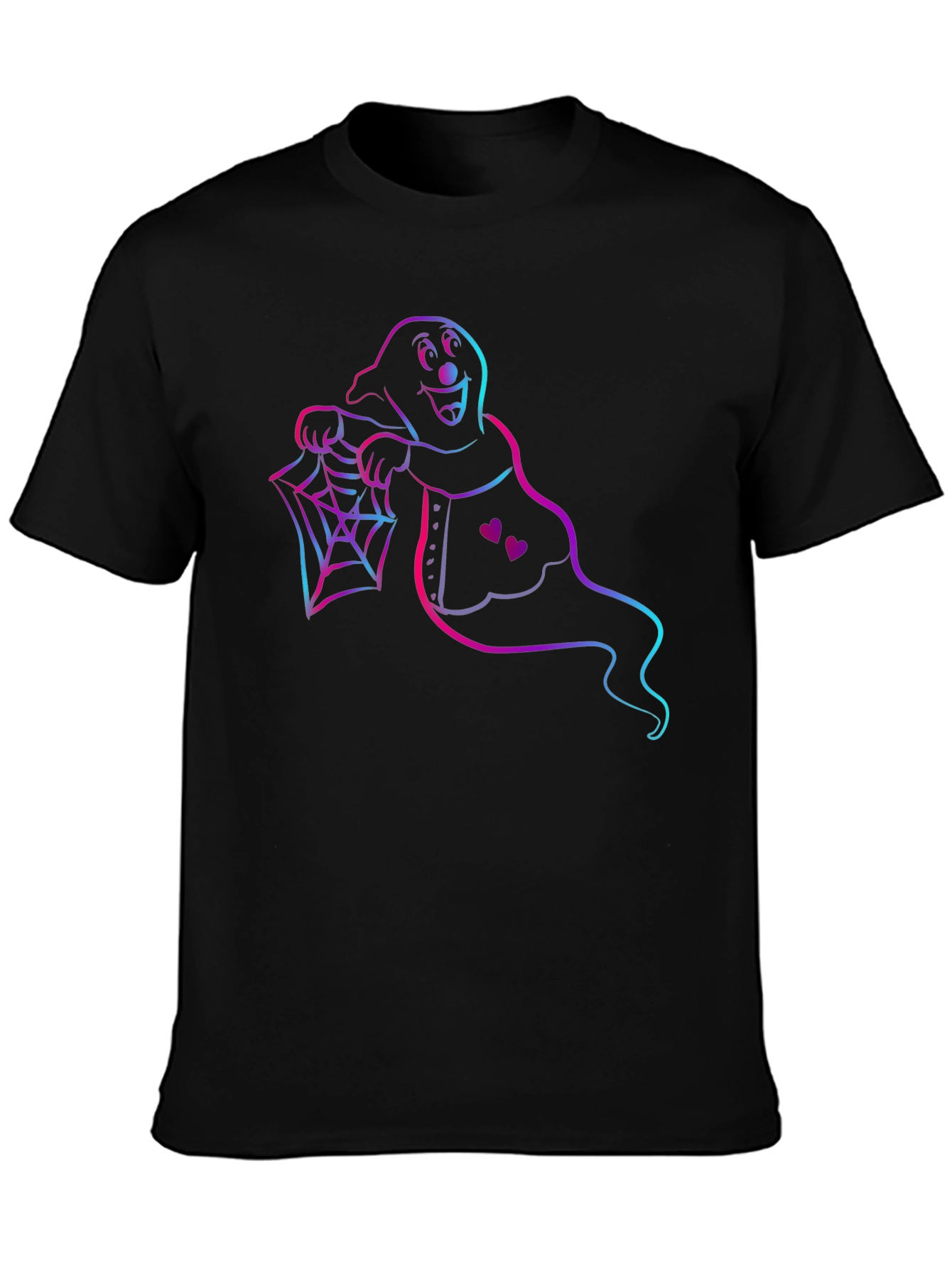 Spooky Ghost Graphic Tee - Halloween Apparel