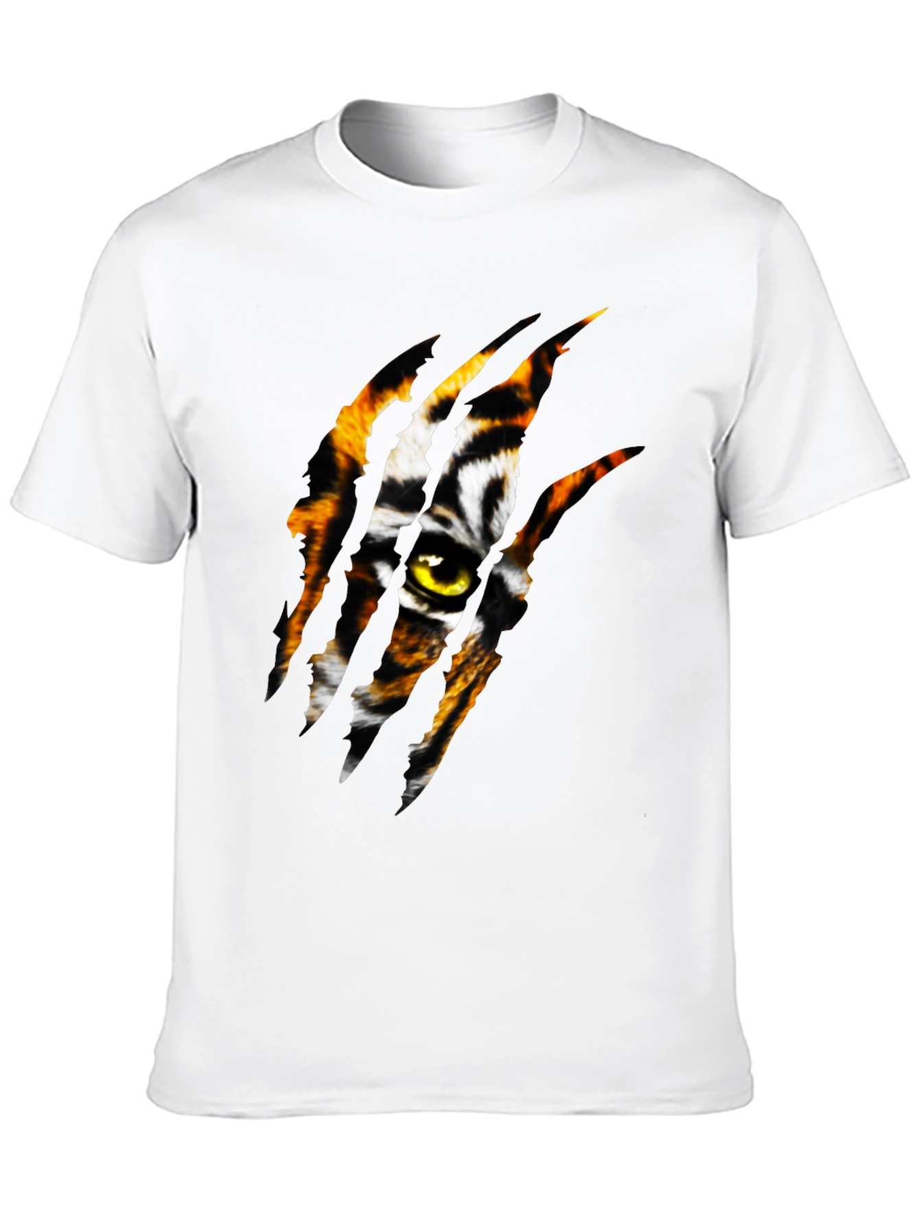 Tiger Eye Graphic Print Black T-Shirt