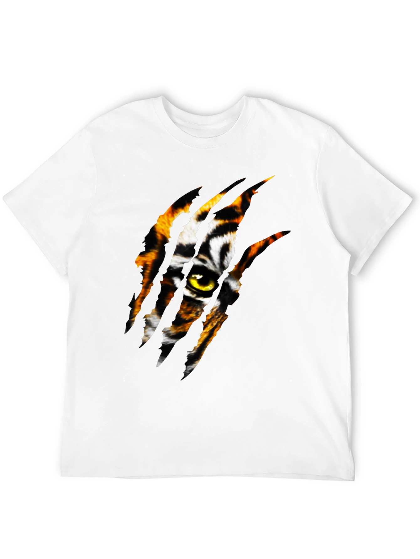Tiger Eye Graphic Print Black T-Shirt