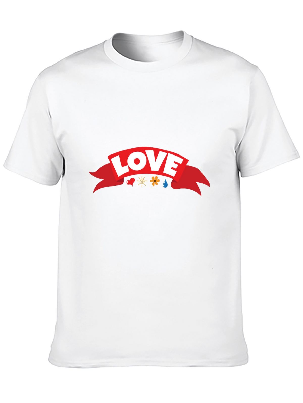 Love Ribbon Graphic T-Shirt - Black Casual Tee