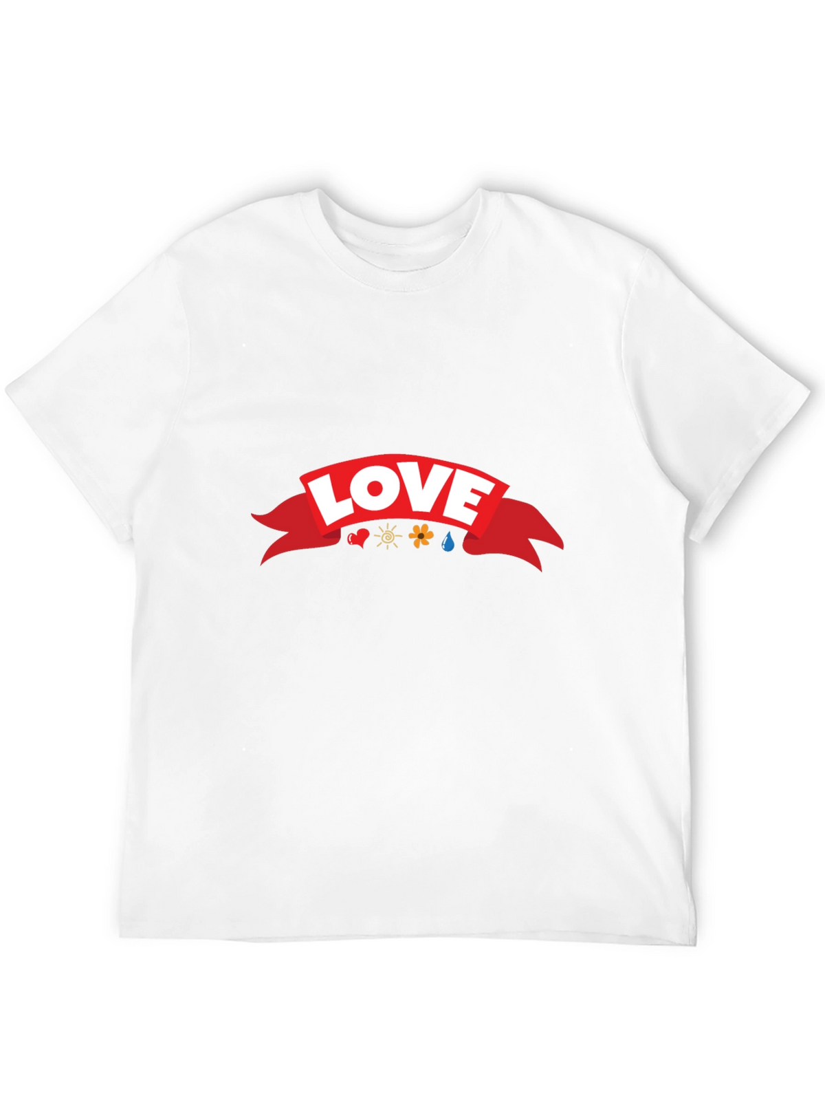 Love Ribbon Graphic T-Shirt - Black Casual Tee