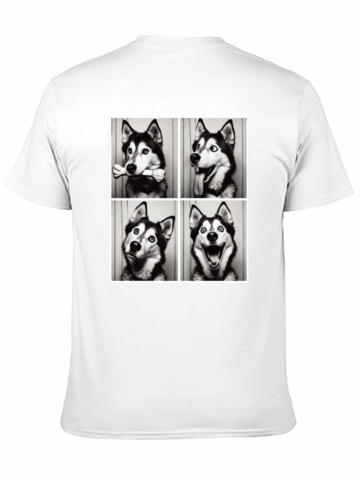 Husky Photo Booth T-Shirt - Mens Black Tee