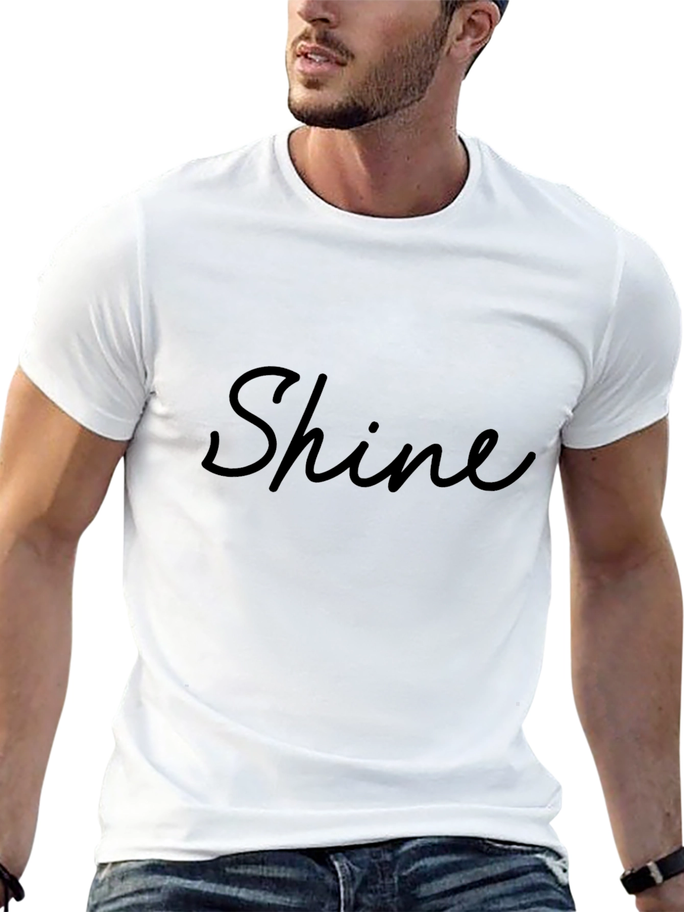 Shine Black T-Shirt - Stylish Graphic Tee