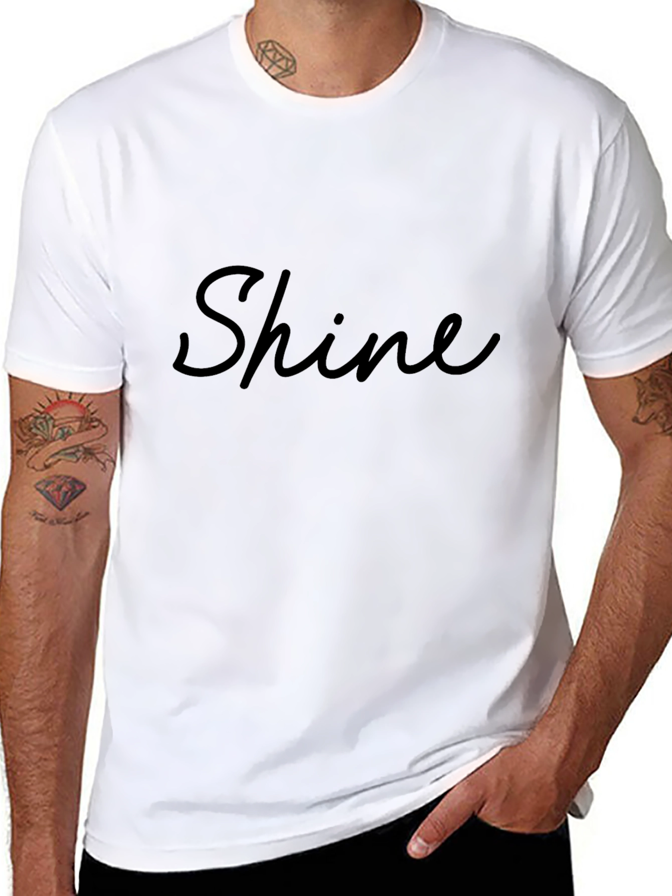 Shine Black T-Shirt - Stylish Graphic Tee
