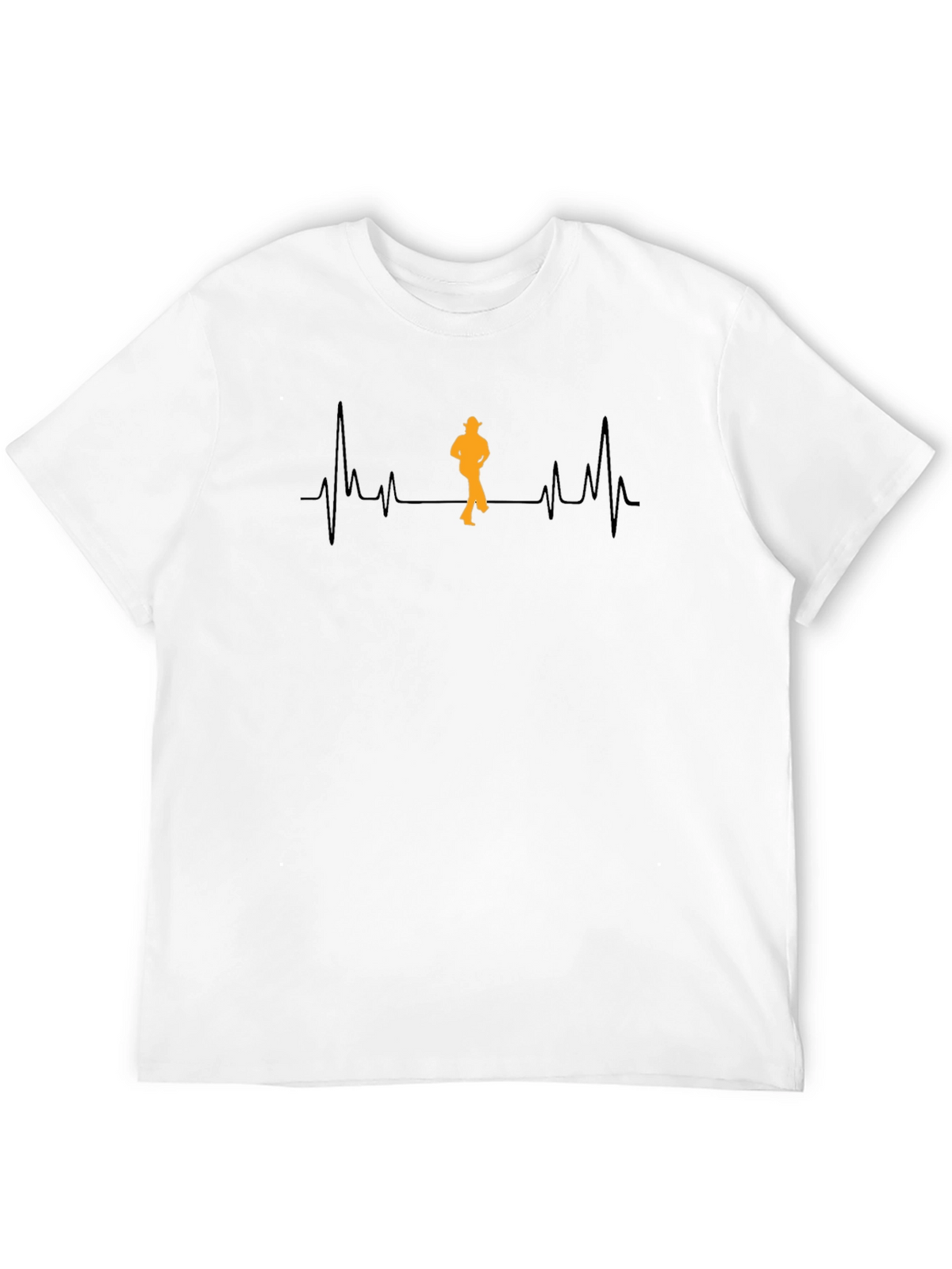 Heartbeat Line Dancer Black T-Shirt