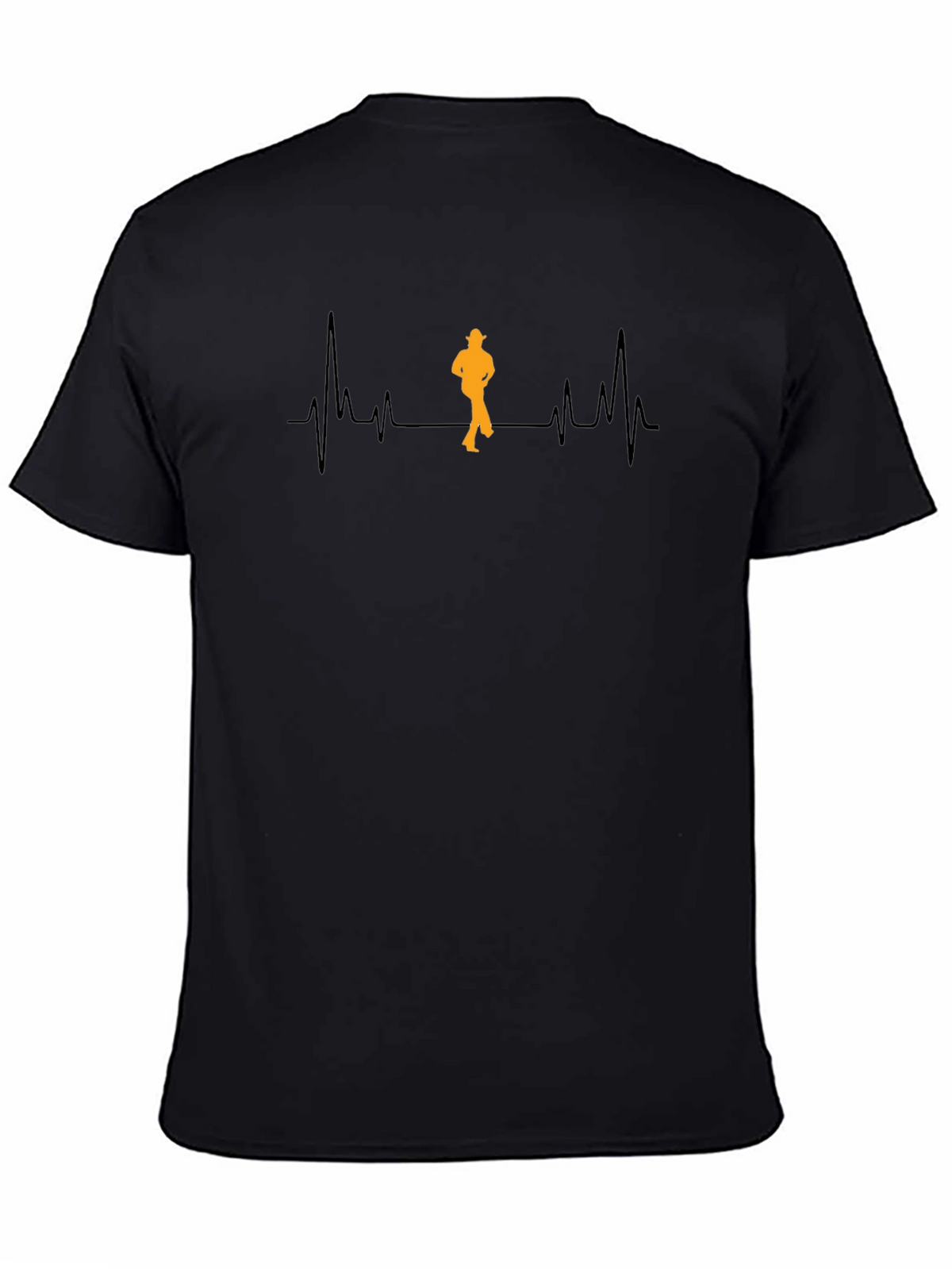 Heartbeat Line Dancer Black T-Shirt