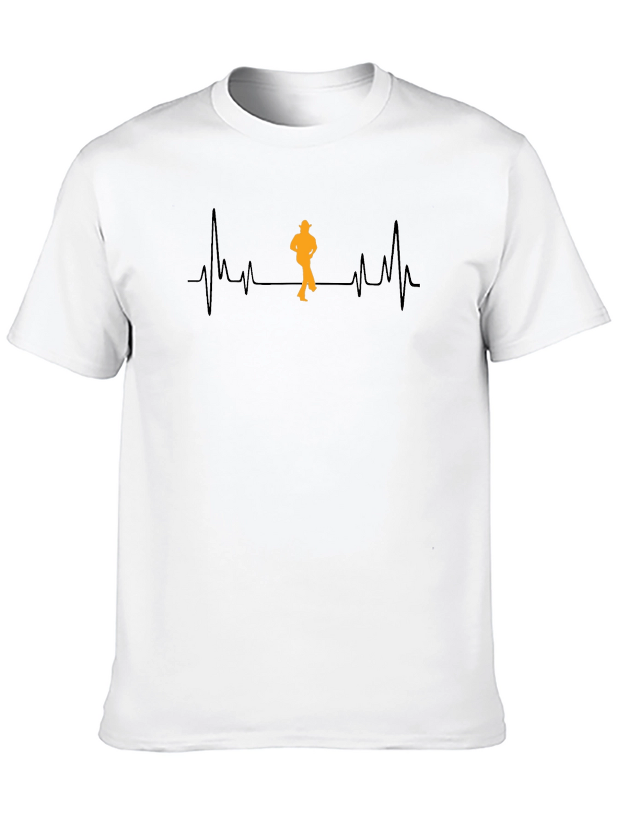 Heartbeat Line Dancer Black T-Shirt