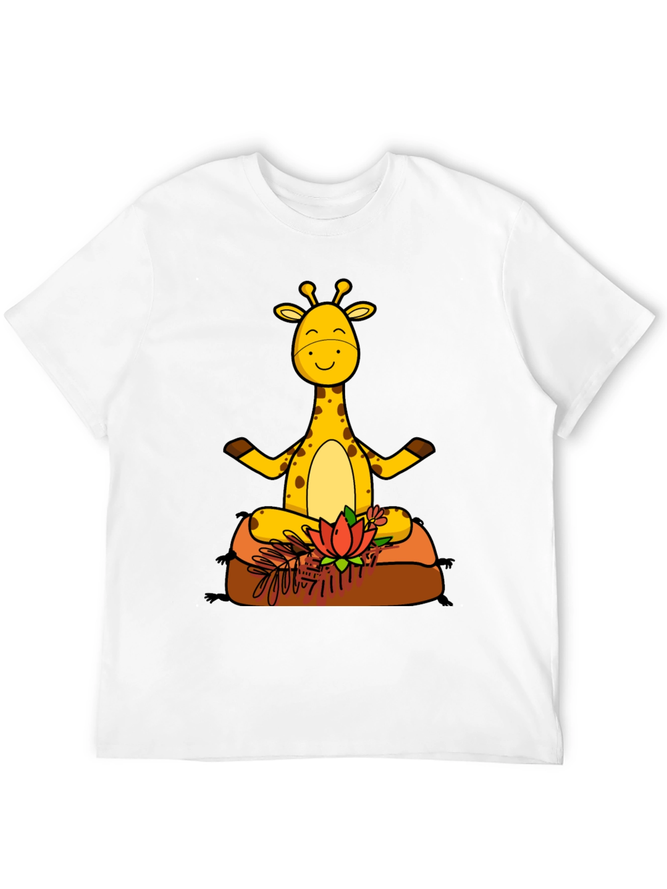 Yoga Giraffe Black T-Shirt