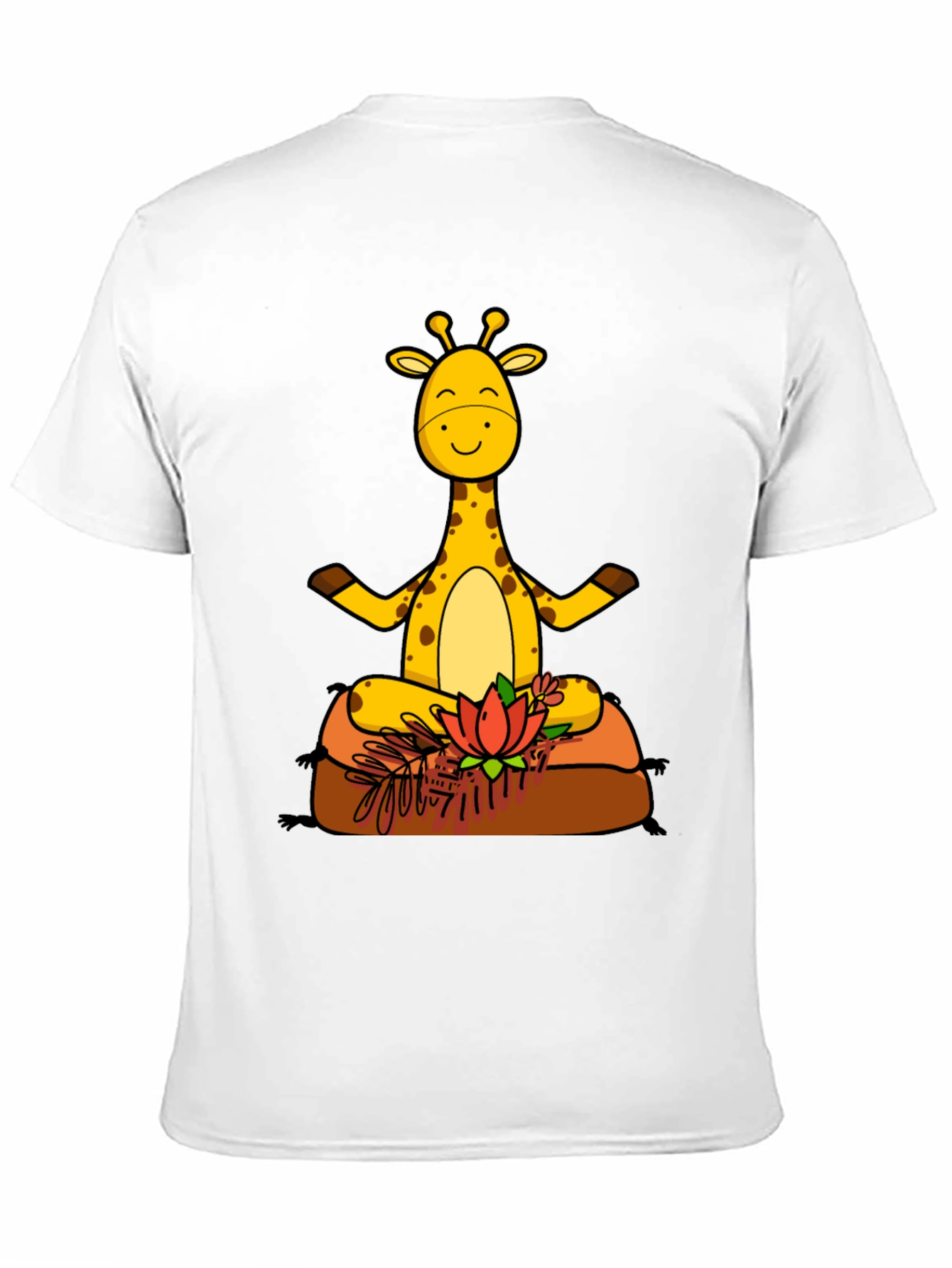 Yoga Giraffe Black T-Shirt