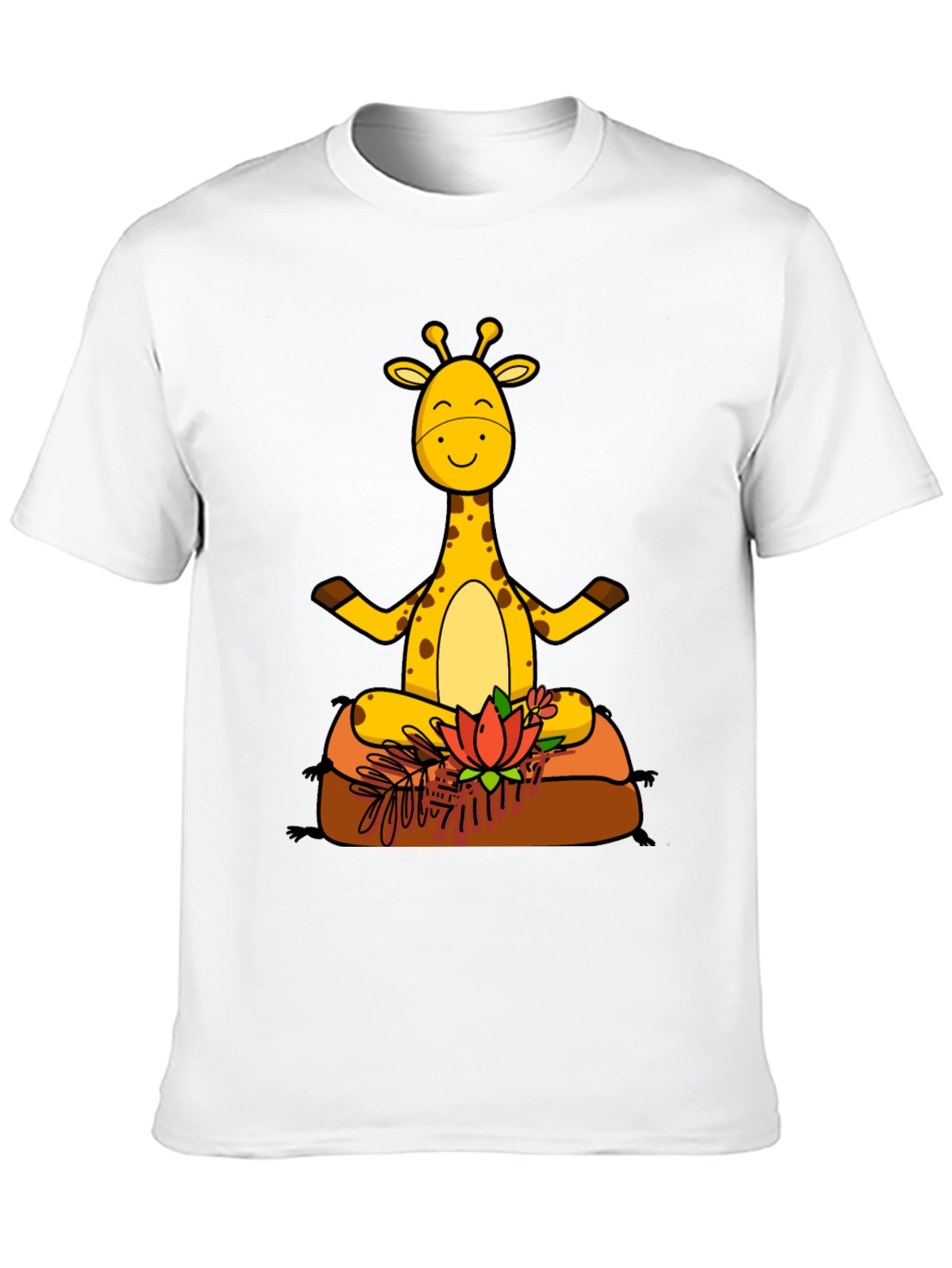 Yoga Giraffe Black T-Shirt
