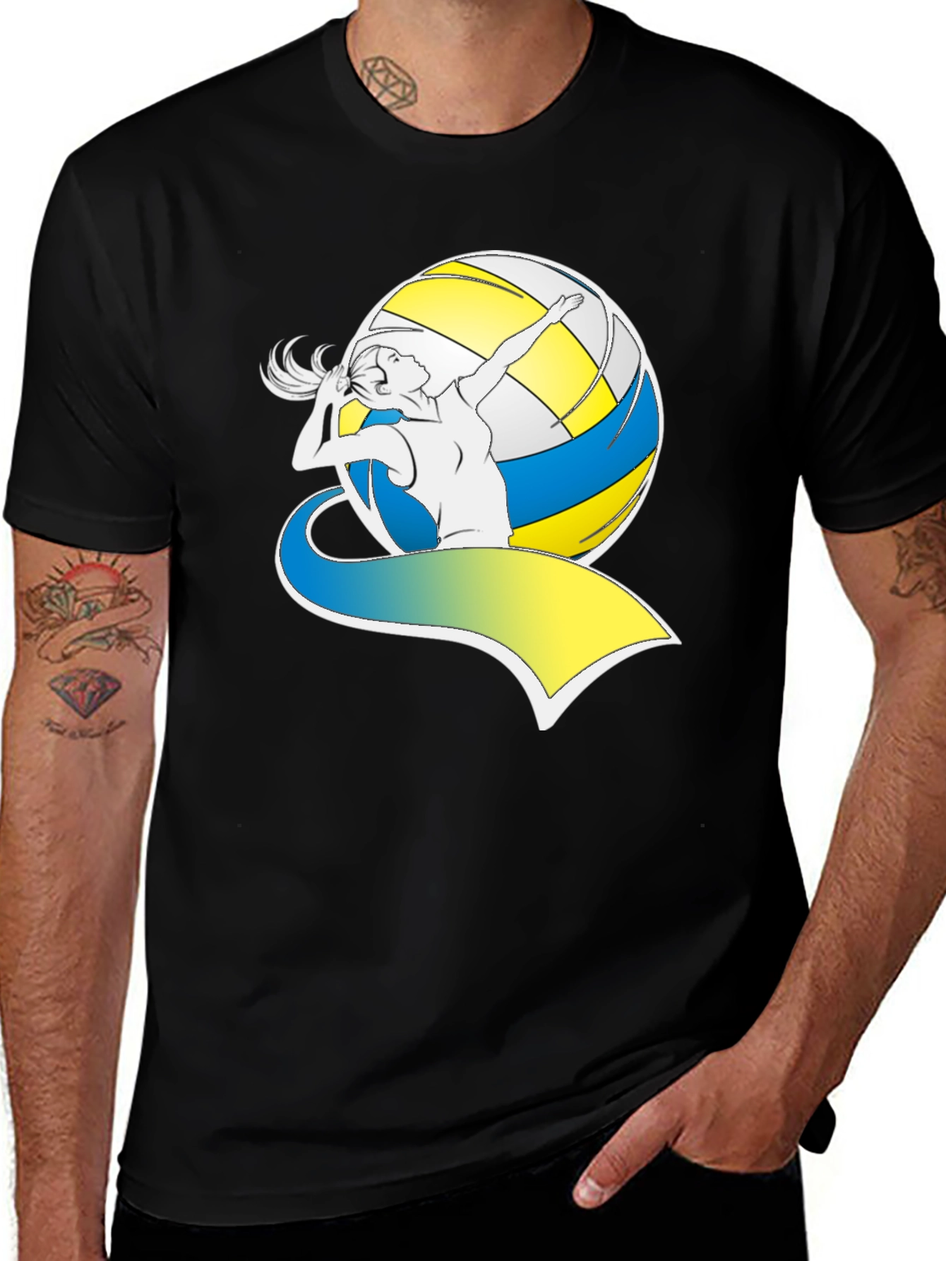 Volleyball Graphic T-Shirt for Sporty Style