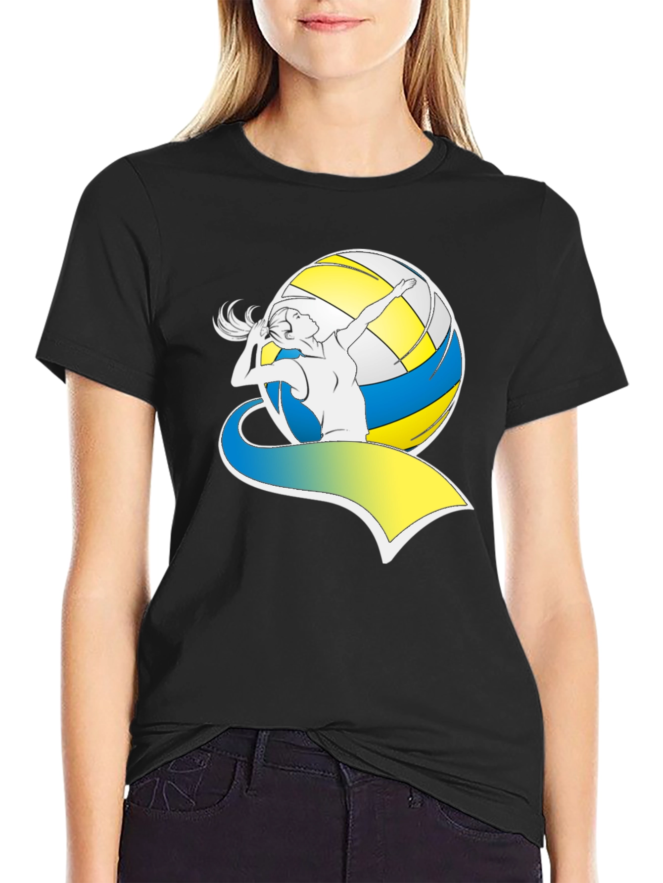 Volleyball Graphic T-Shirt for Sporty Style