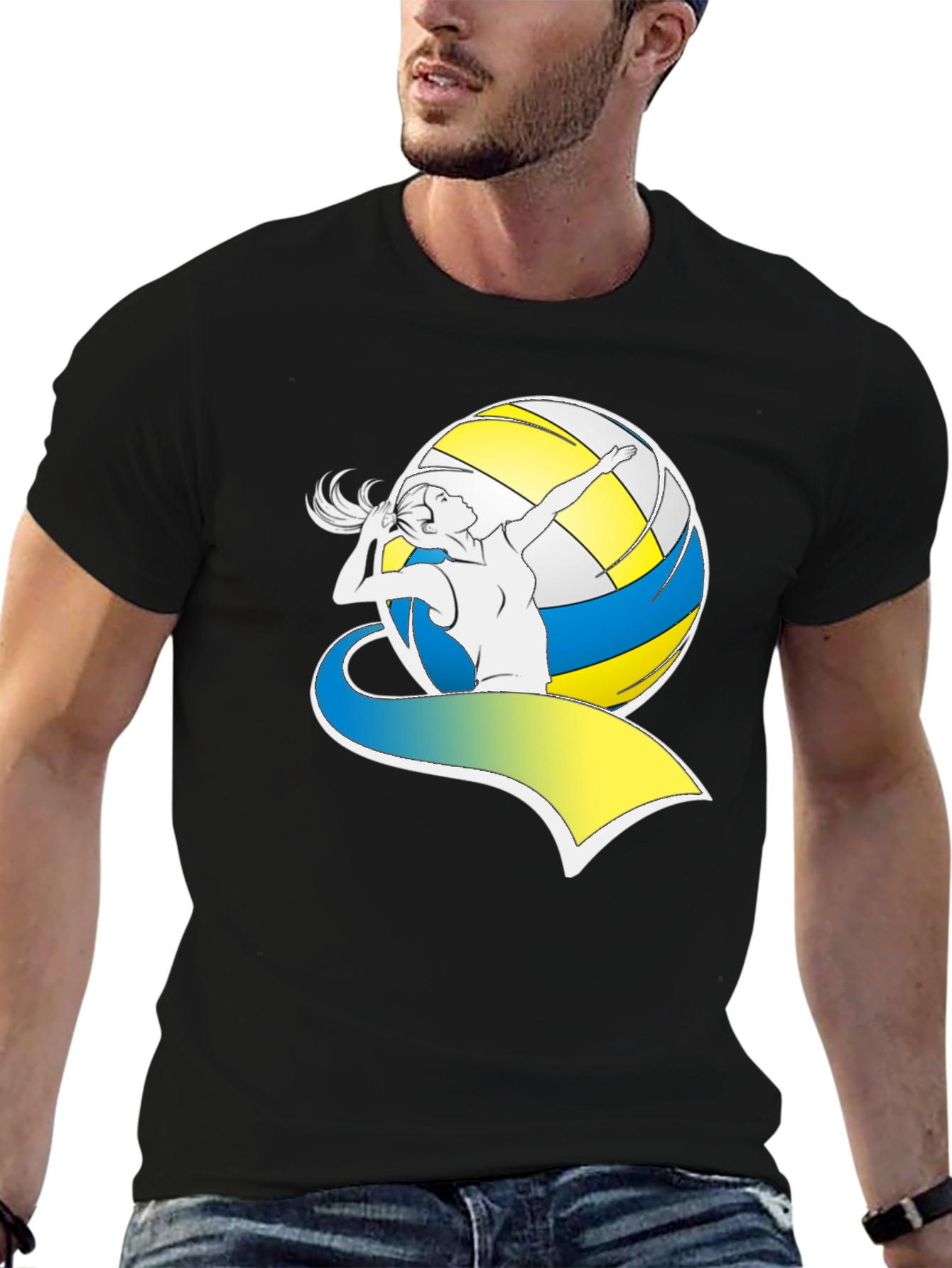 Volleyball Graphic T-Shirt for Sporty Style