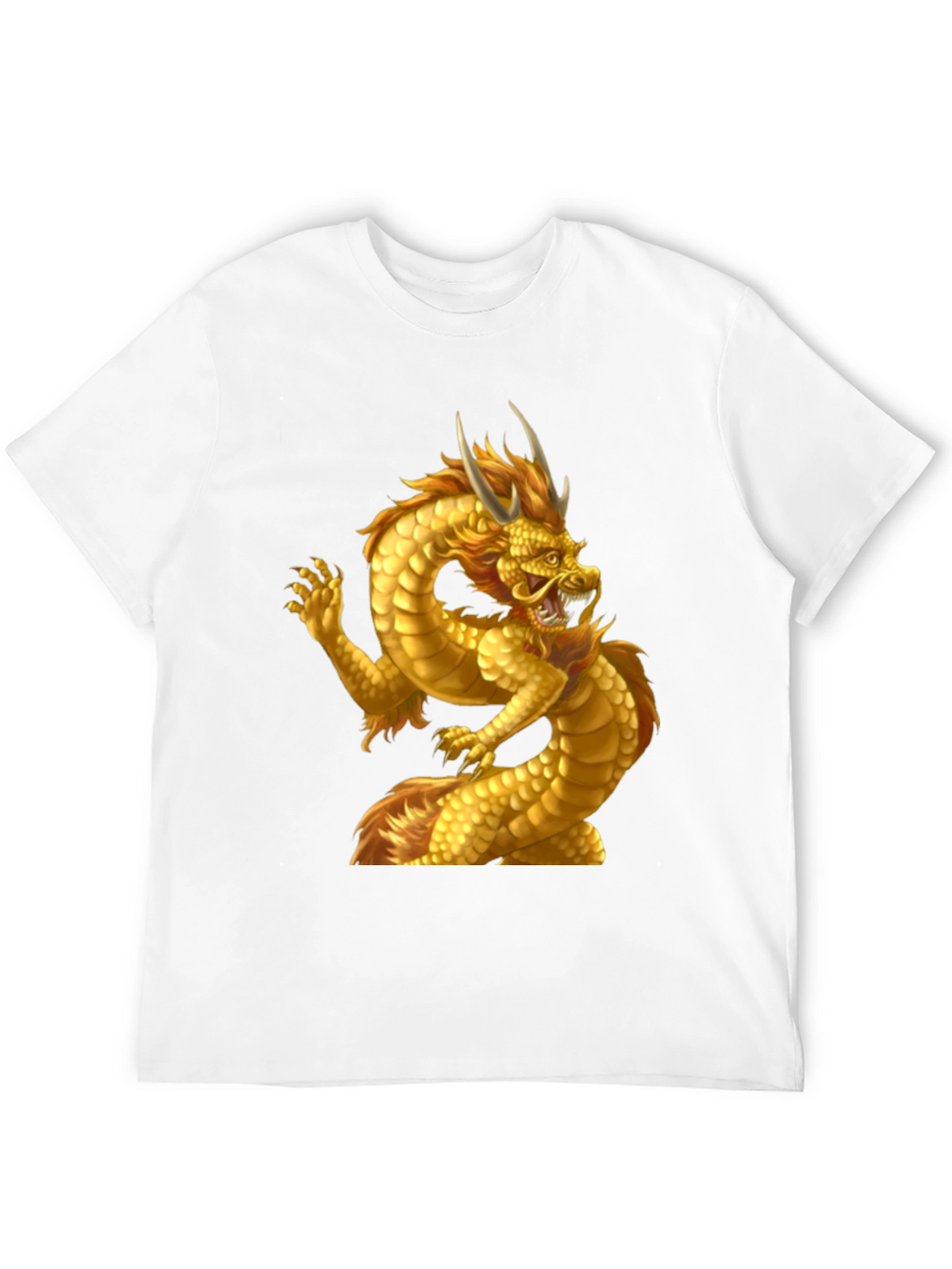 Golden Dragon Graphic Tee - Mens Black T-Shirt