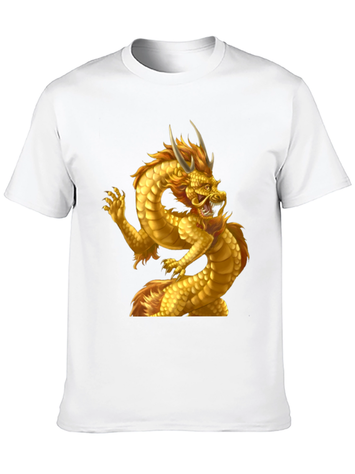 Golden Dragon Graphic Tee - Mens Black T-Shirt