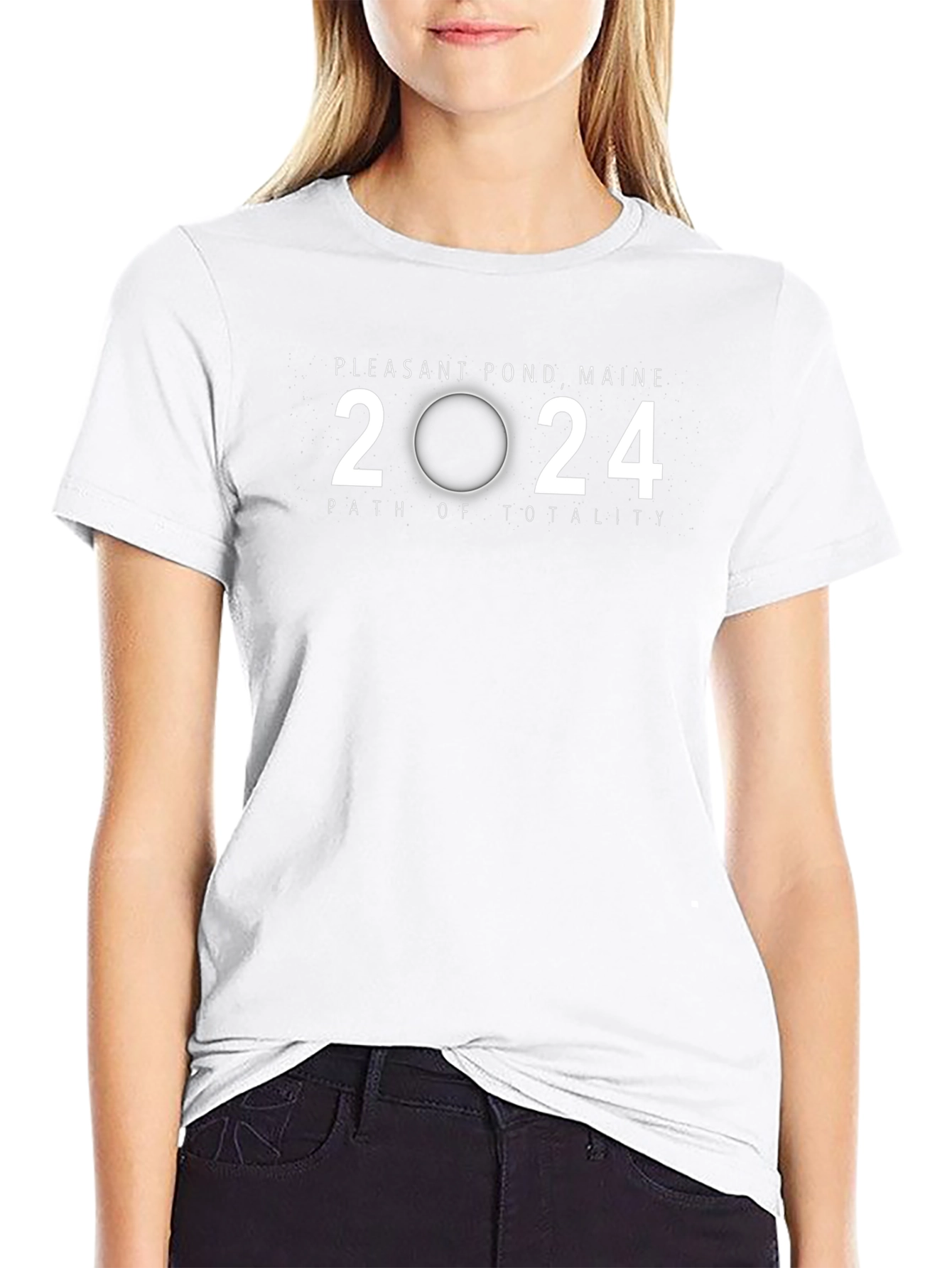 Pleasant Pond Maine 2024 Total Solar Eclipse T-Shirt