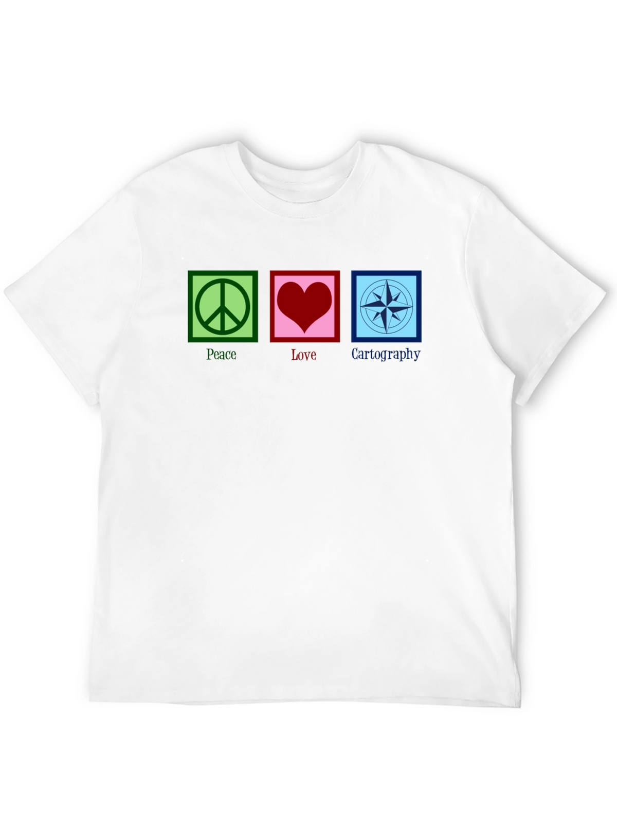 Peace Love Cartography Black T-Shirt