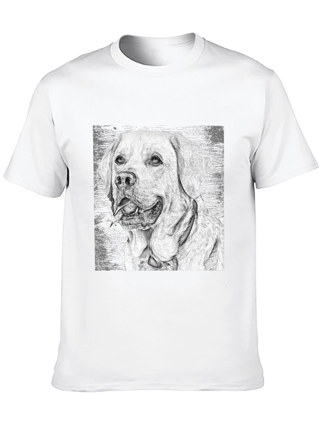 Labrador Dog Sketch Graphic T-Shirt - Black