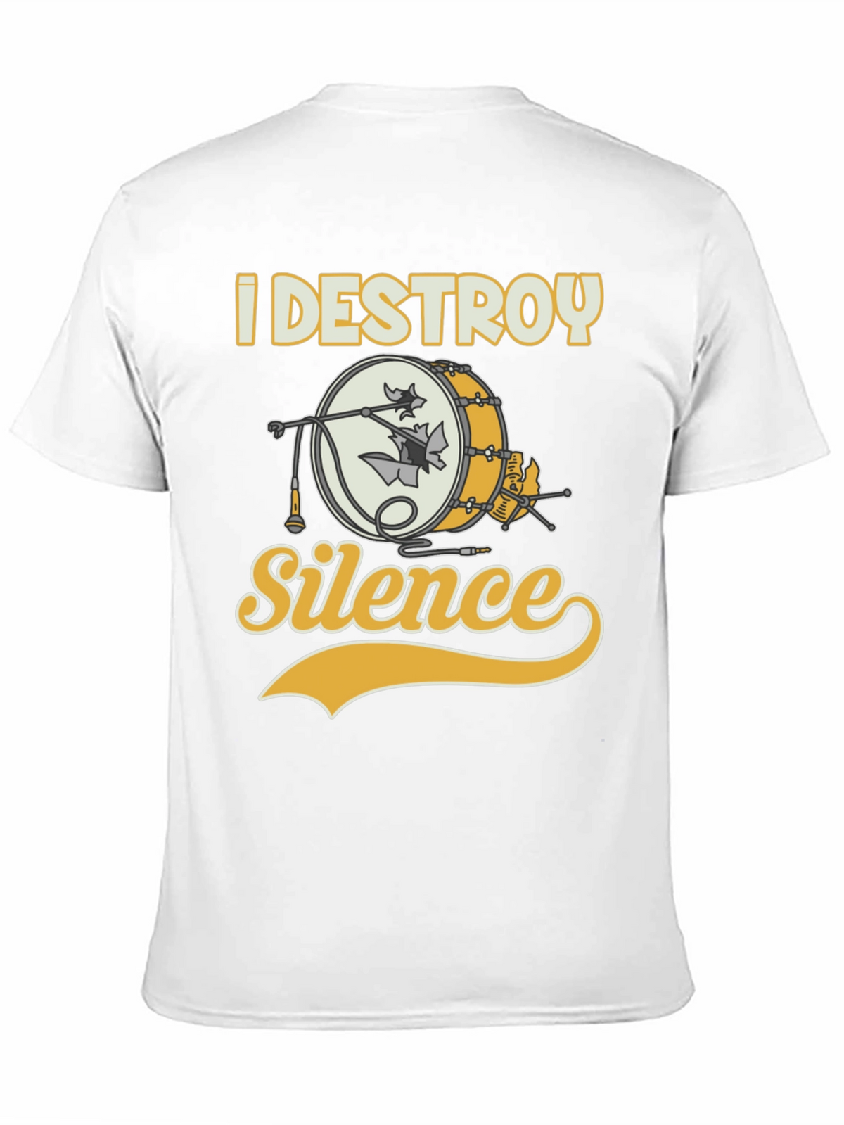 I Destroy Silence Drummer T-Shirt - Black