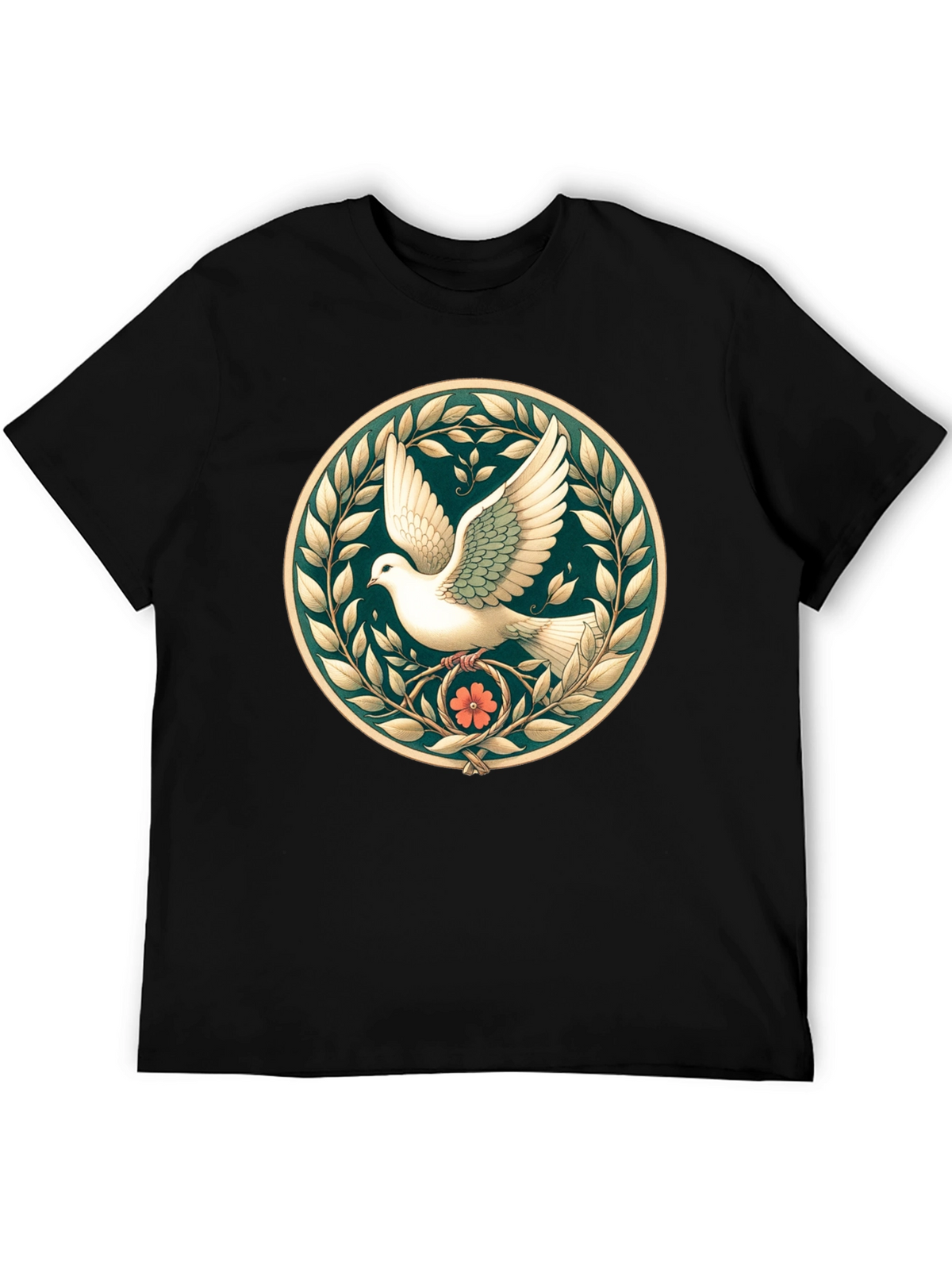 Peace Dove Graphic Tee - Black Unisex Shirt